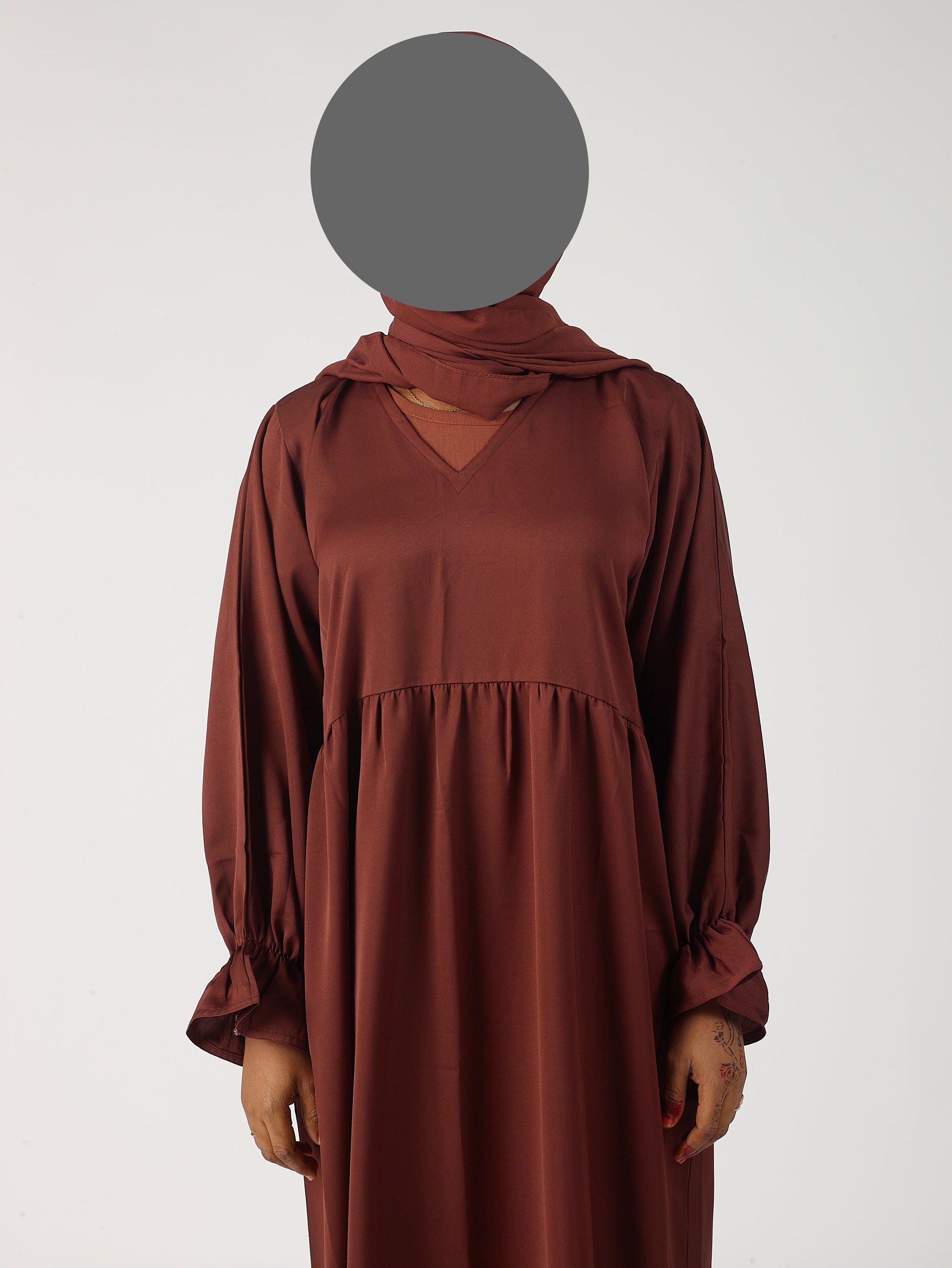 Frill sleeve abaya