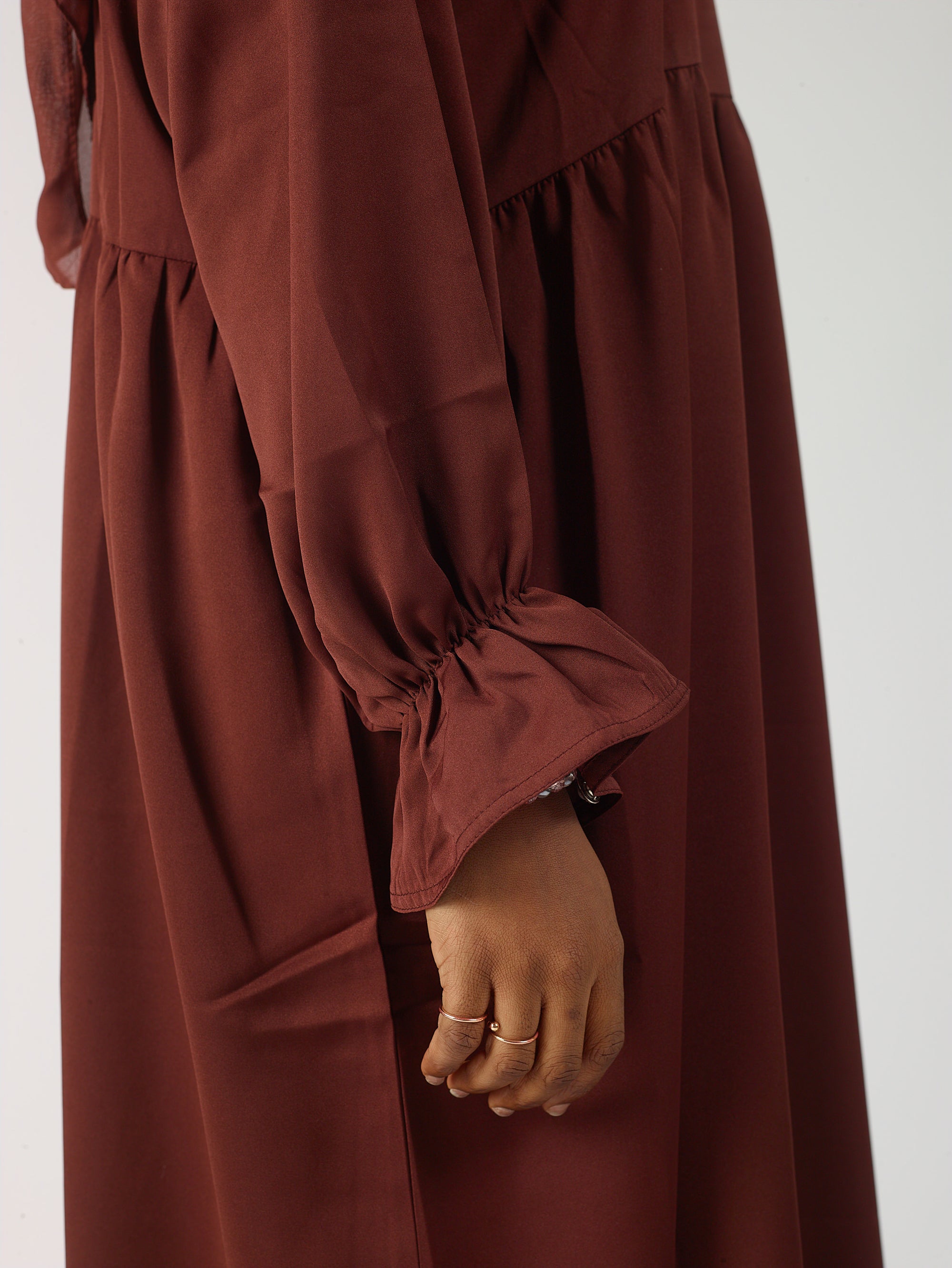 Frill sleeve abaya