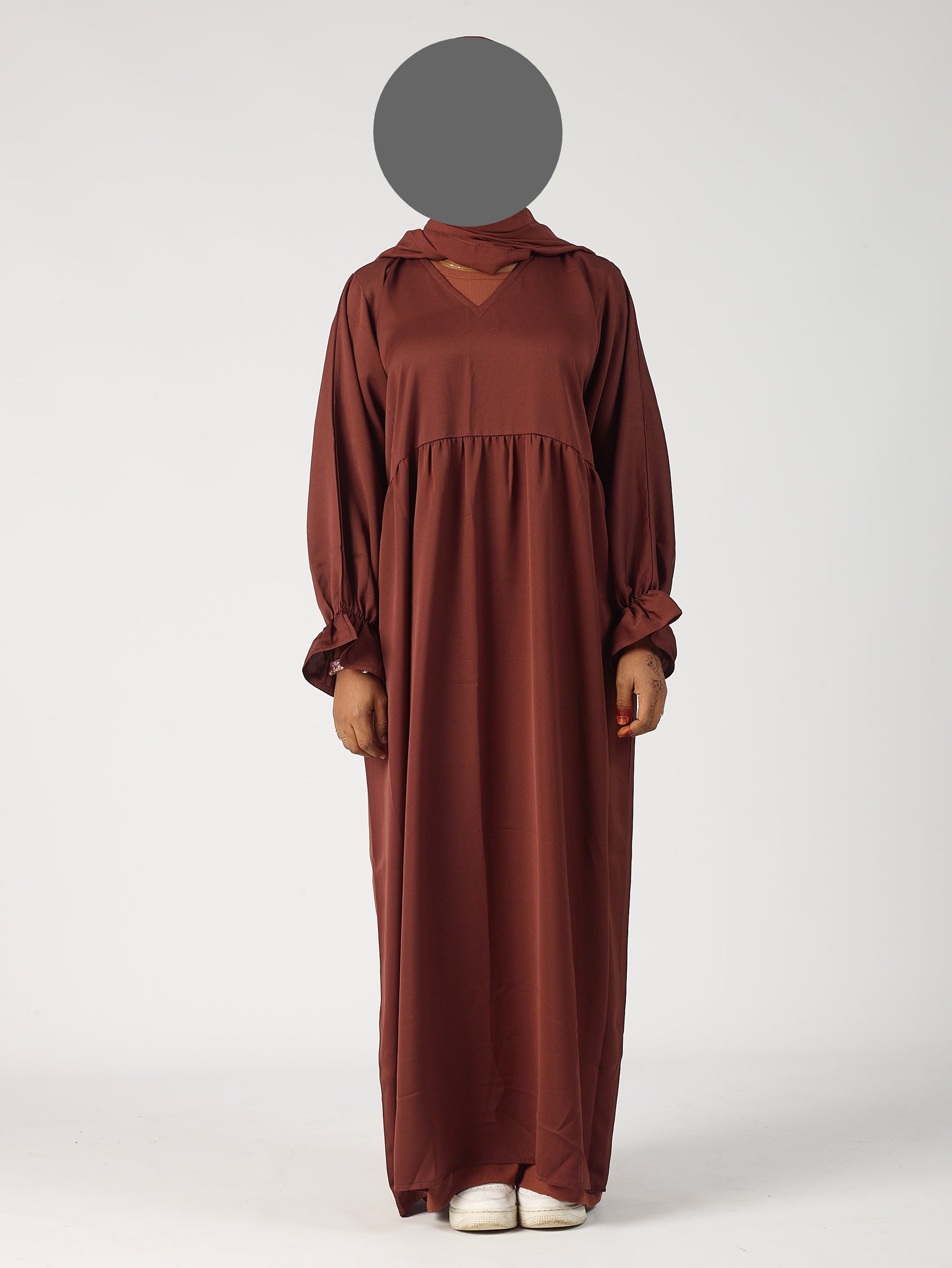 Frill sleeve abaya