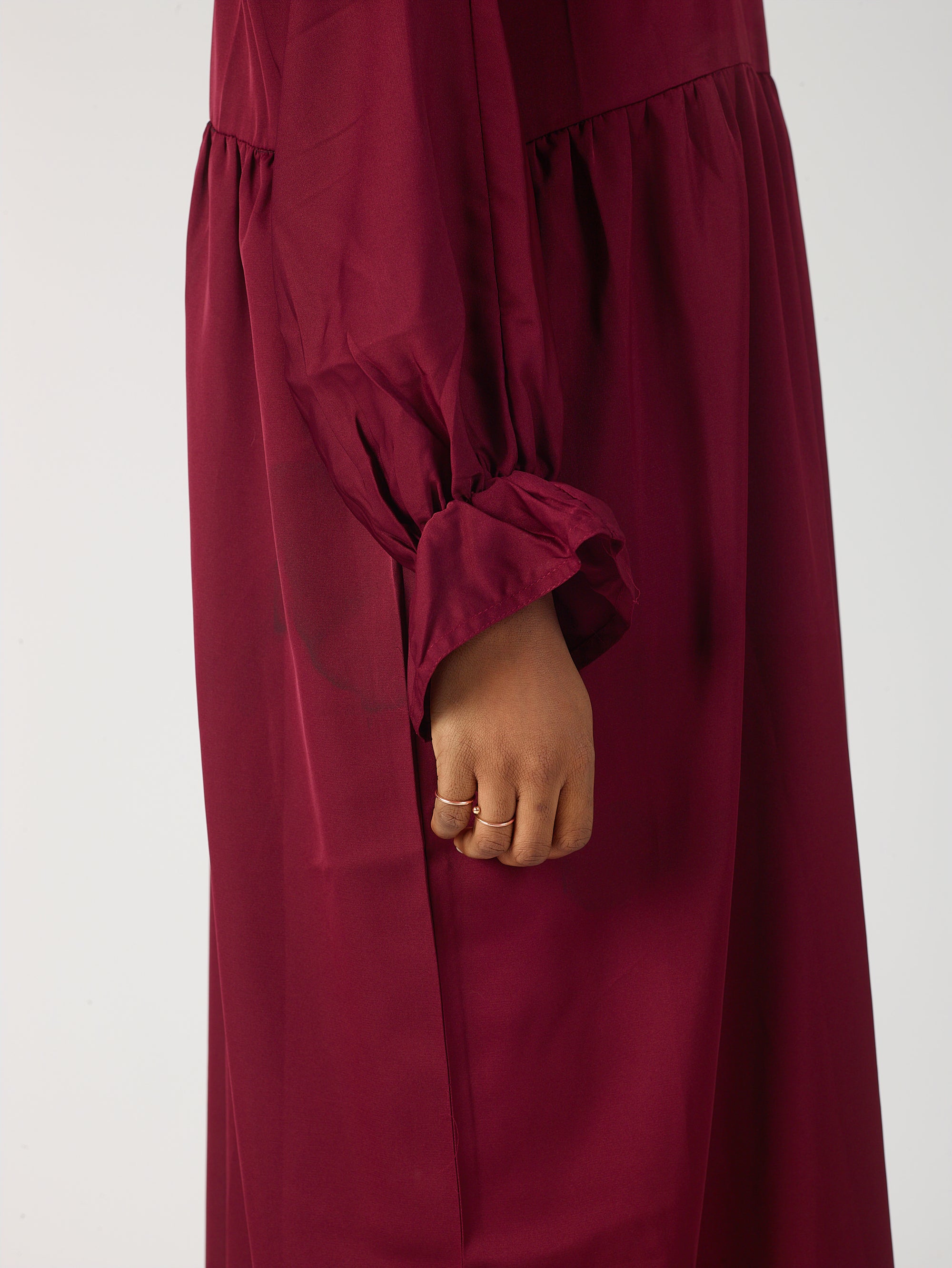 Frill sleeve abaya
