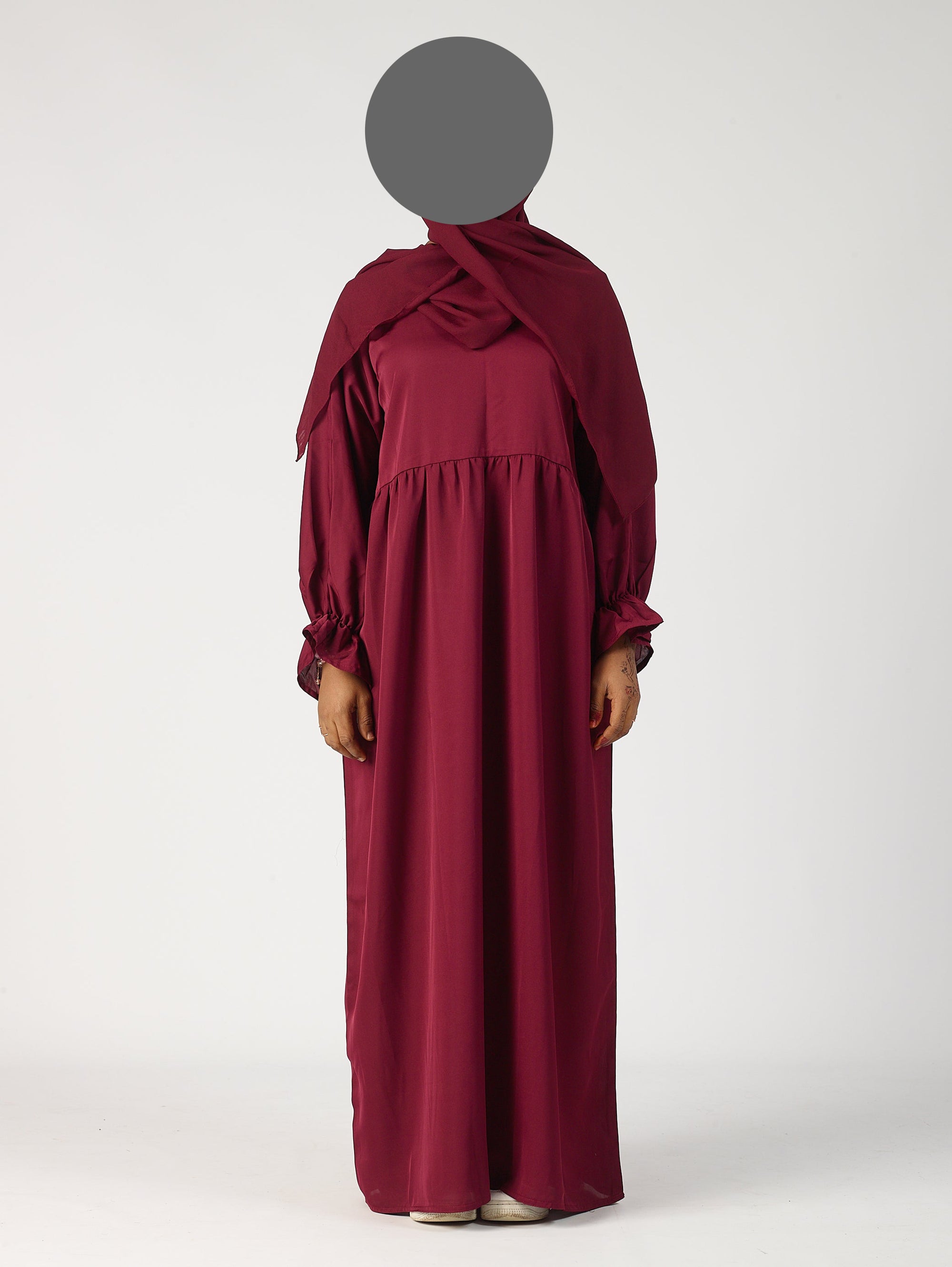 Frill sleeve abaya