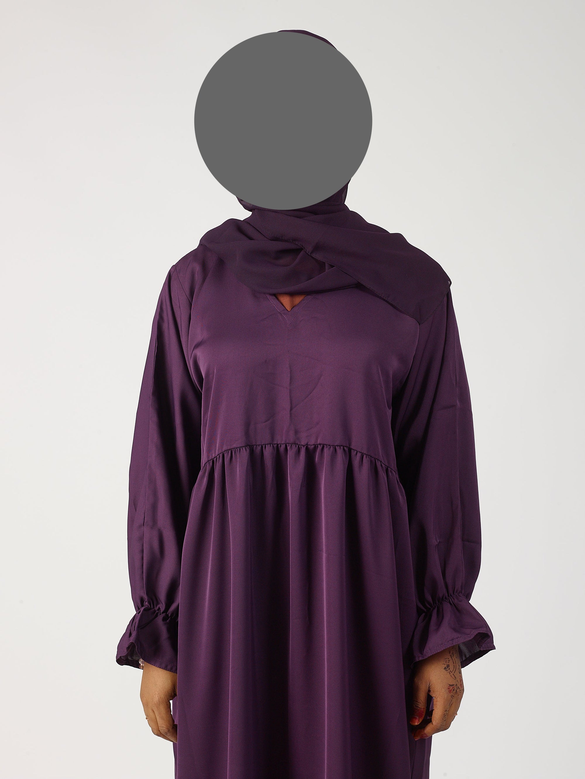 Frill sleeve abaya