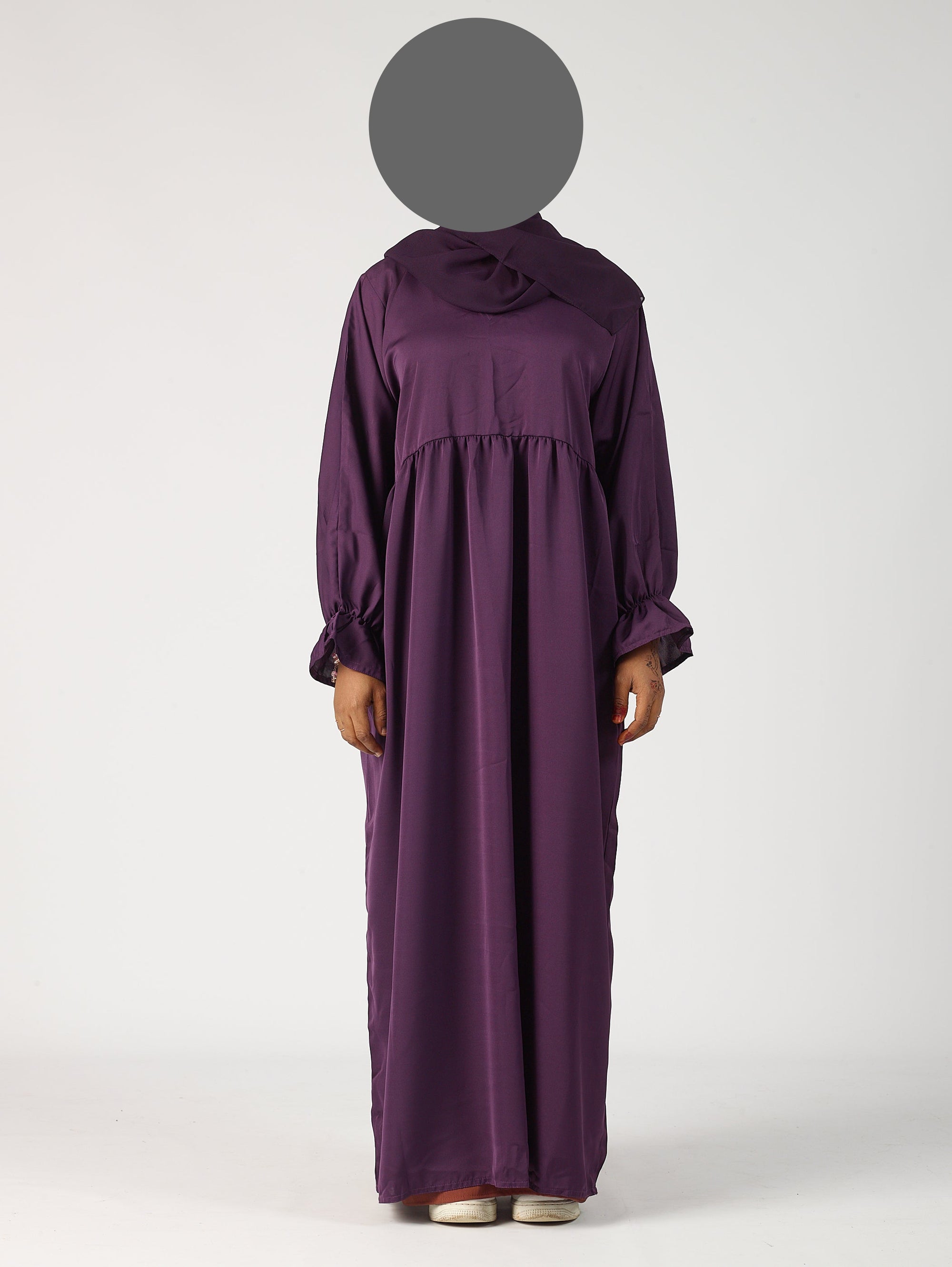 Frill sleeve abaya