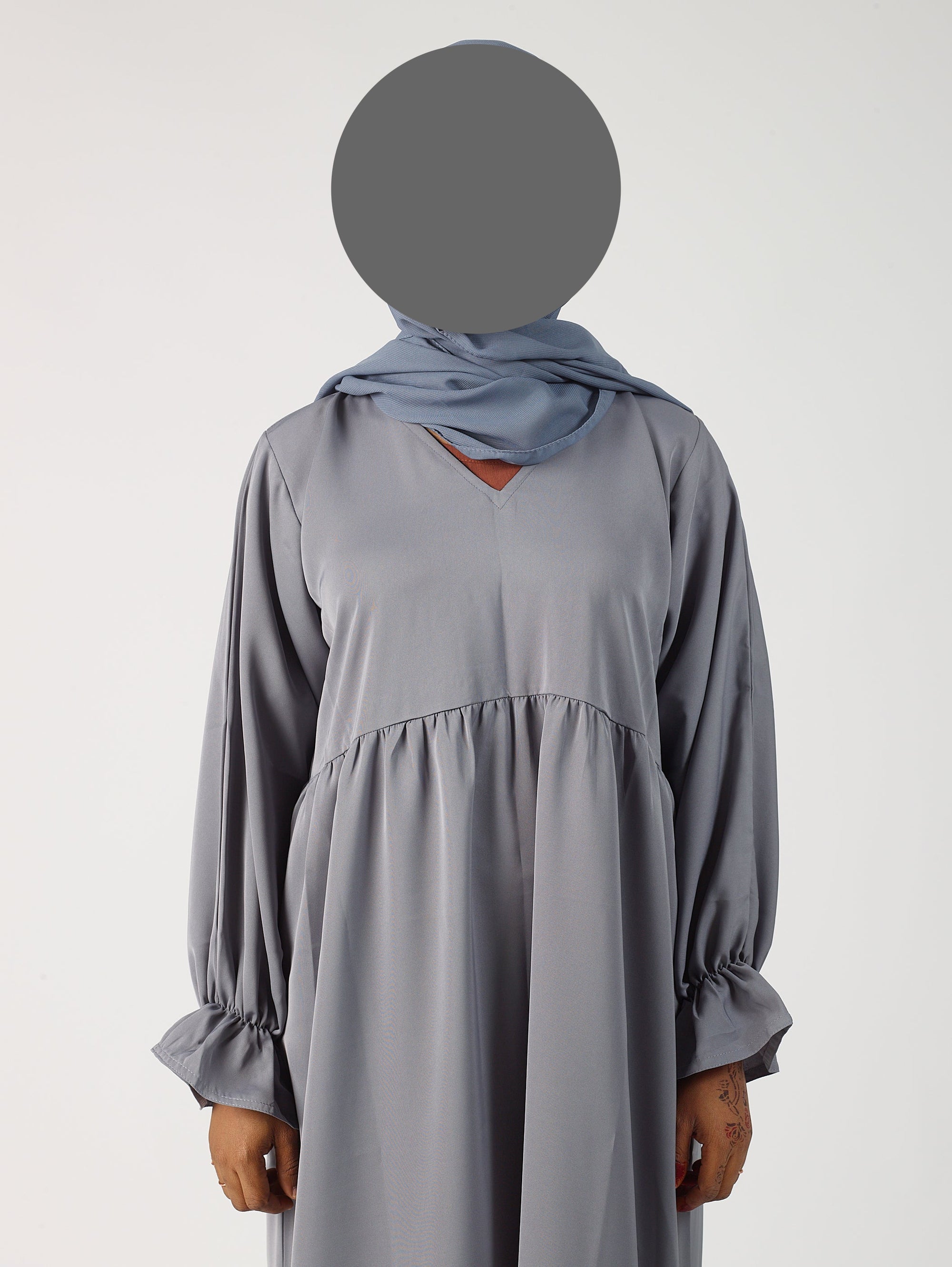 Frill sleeve abaya