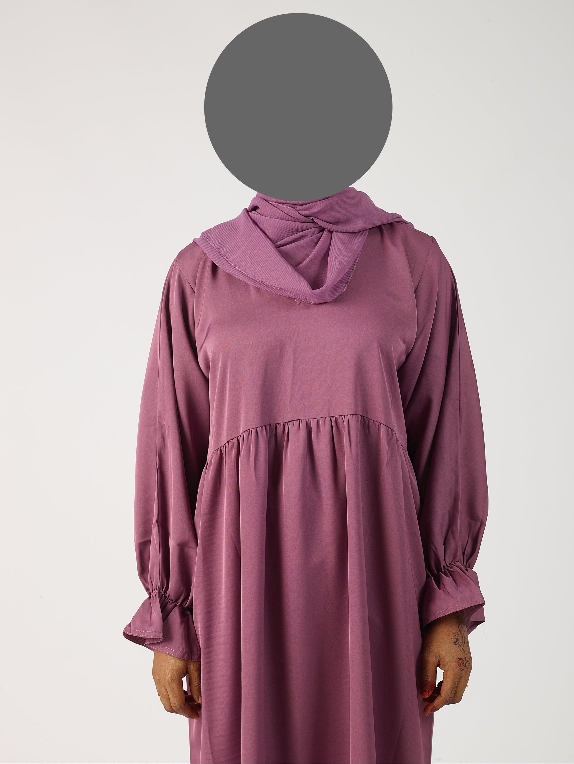 Frill sleeve abaya