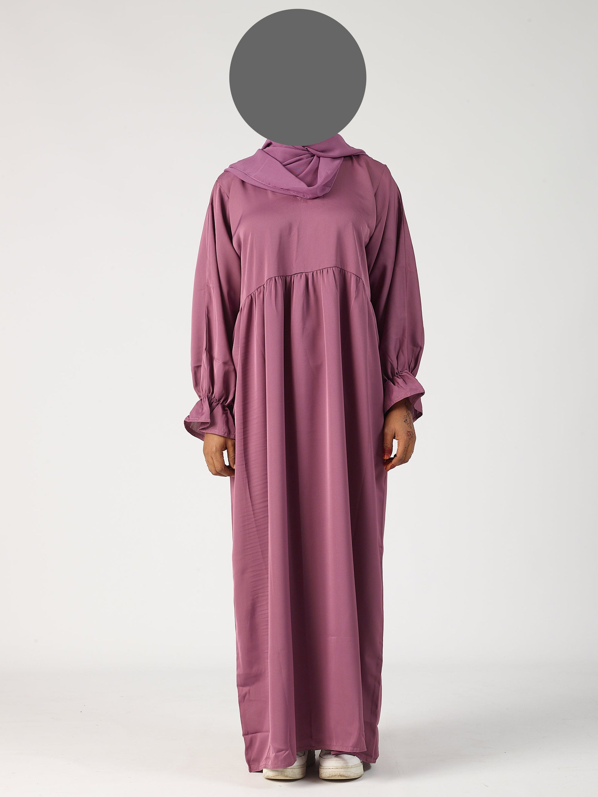 Frill sleeve abaya