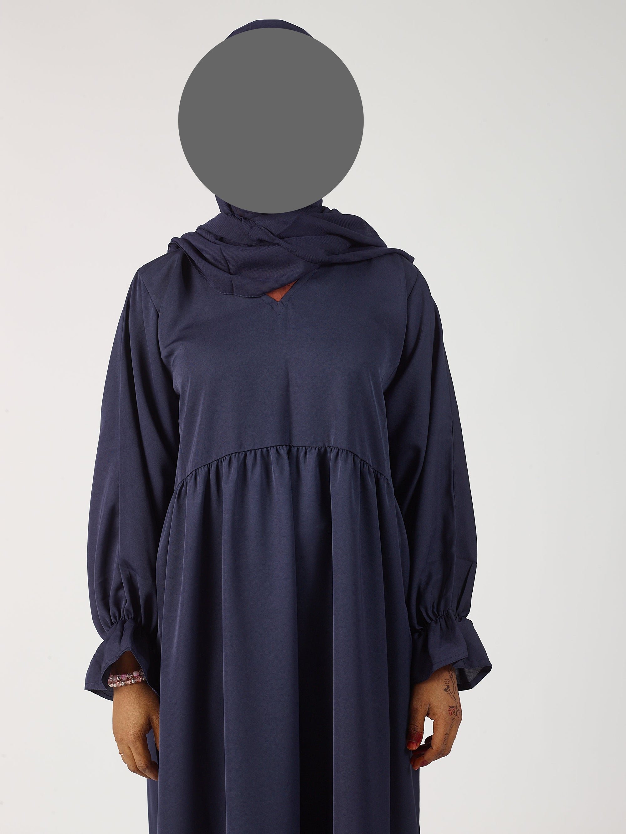 Frill sleeve abaya