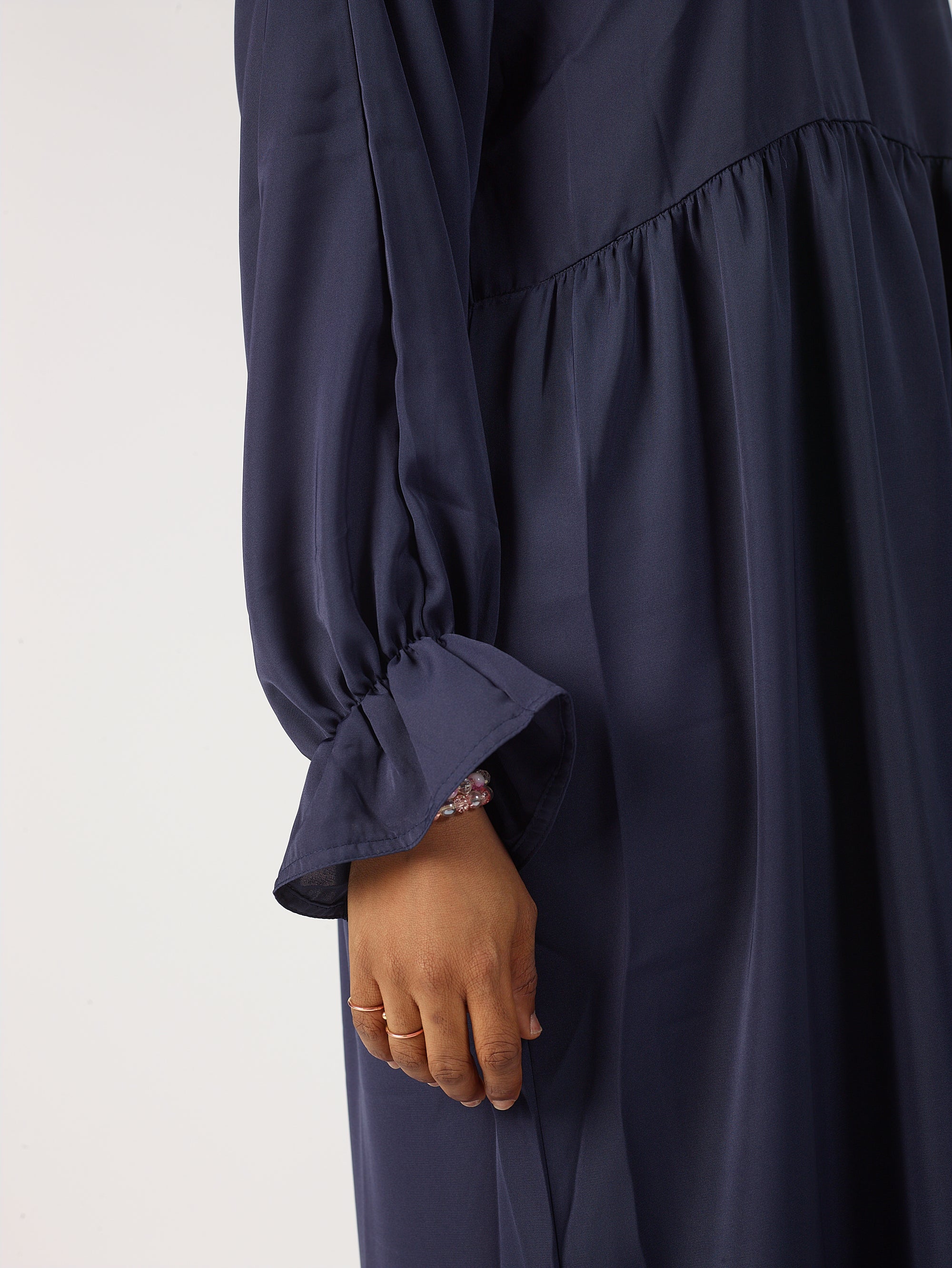 Frill sleeve abaya