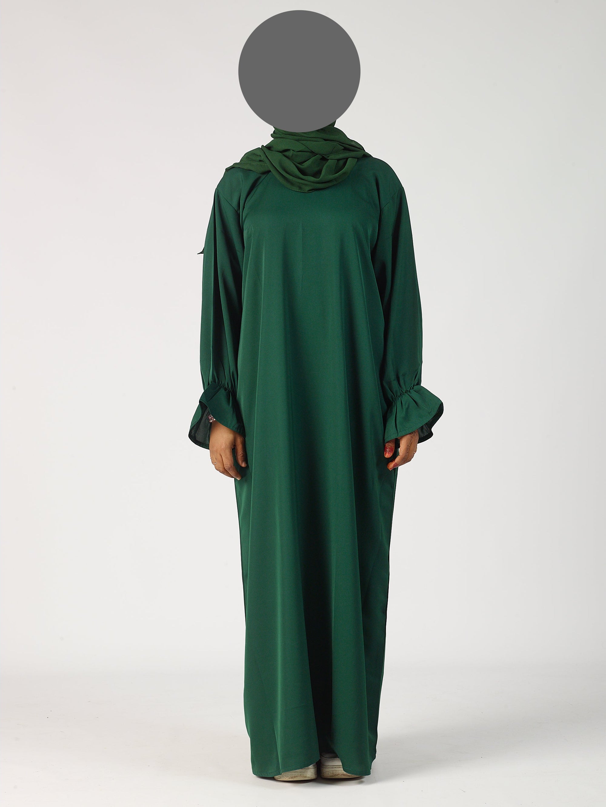 Frill sleeve abaya