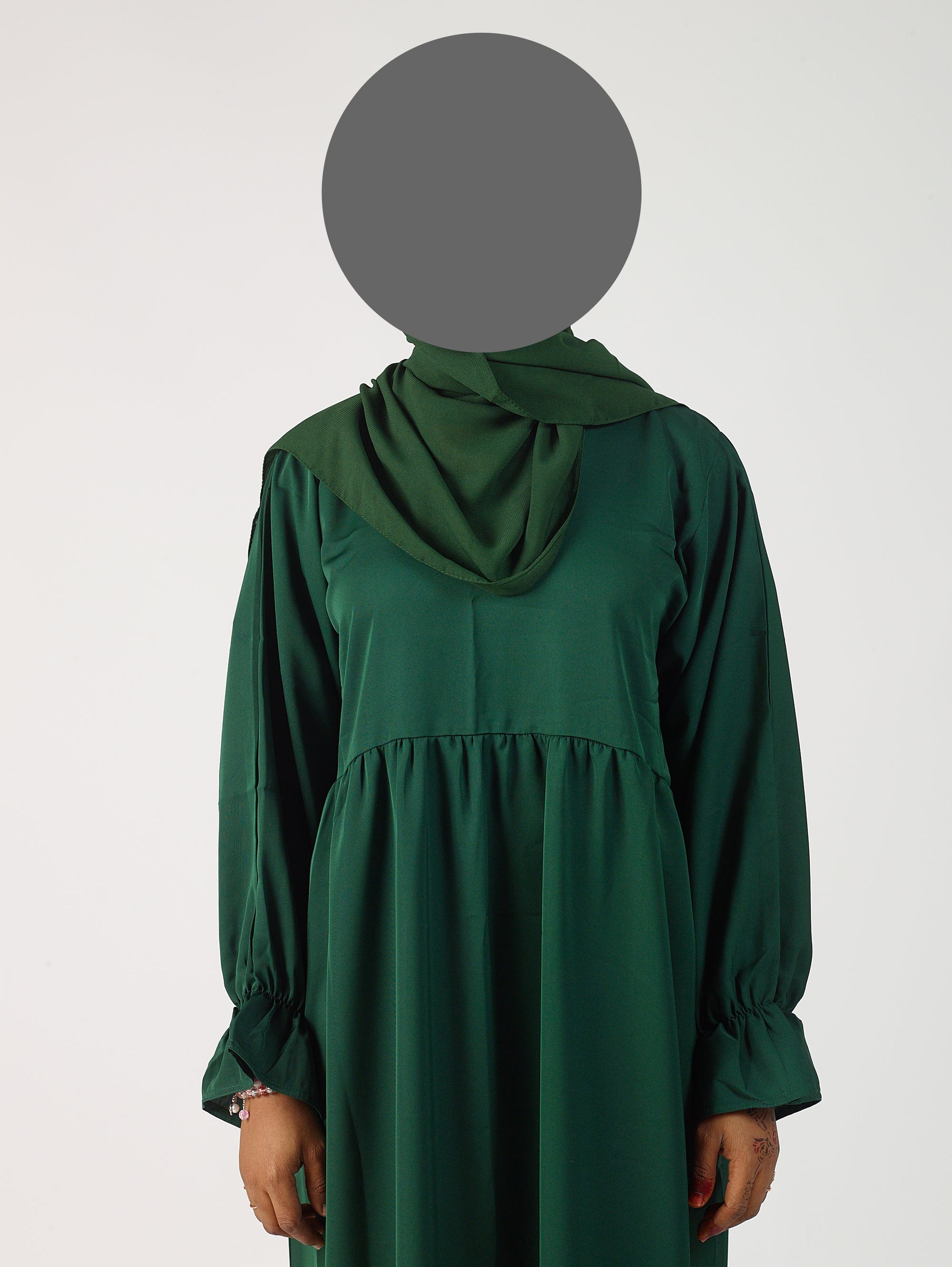 Frill sleeve abaya