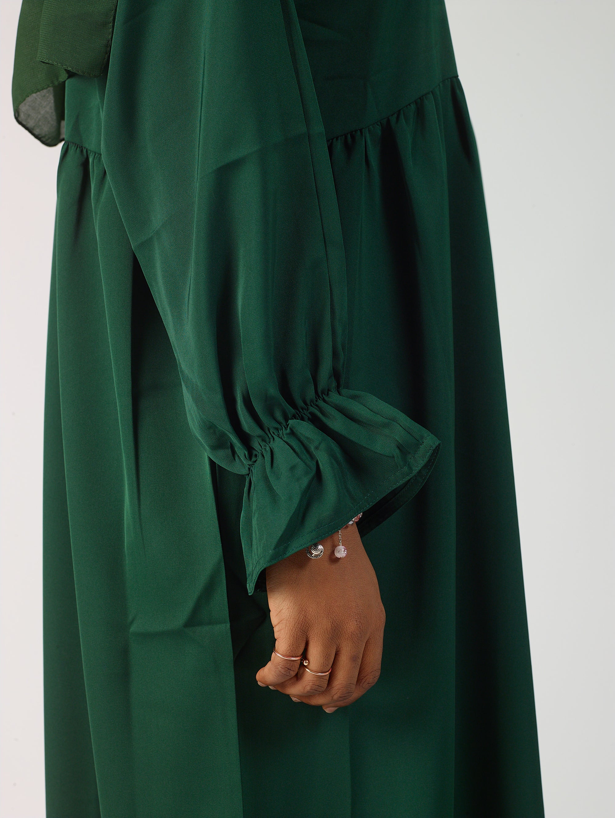 Frill sleeve abaya