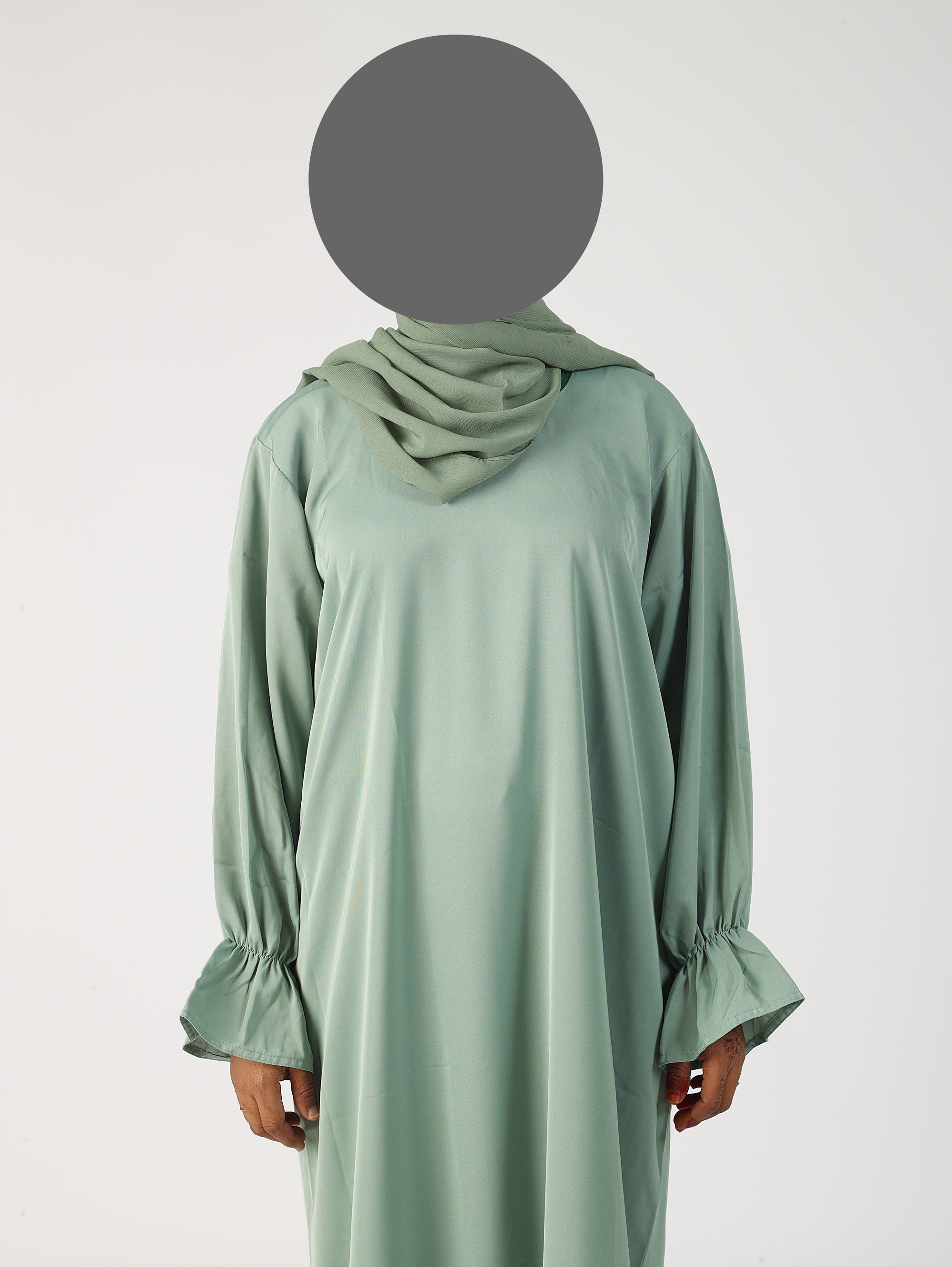 Frill sleeve abaya
