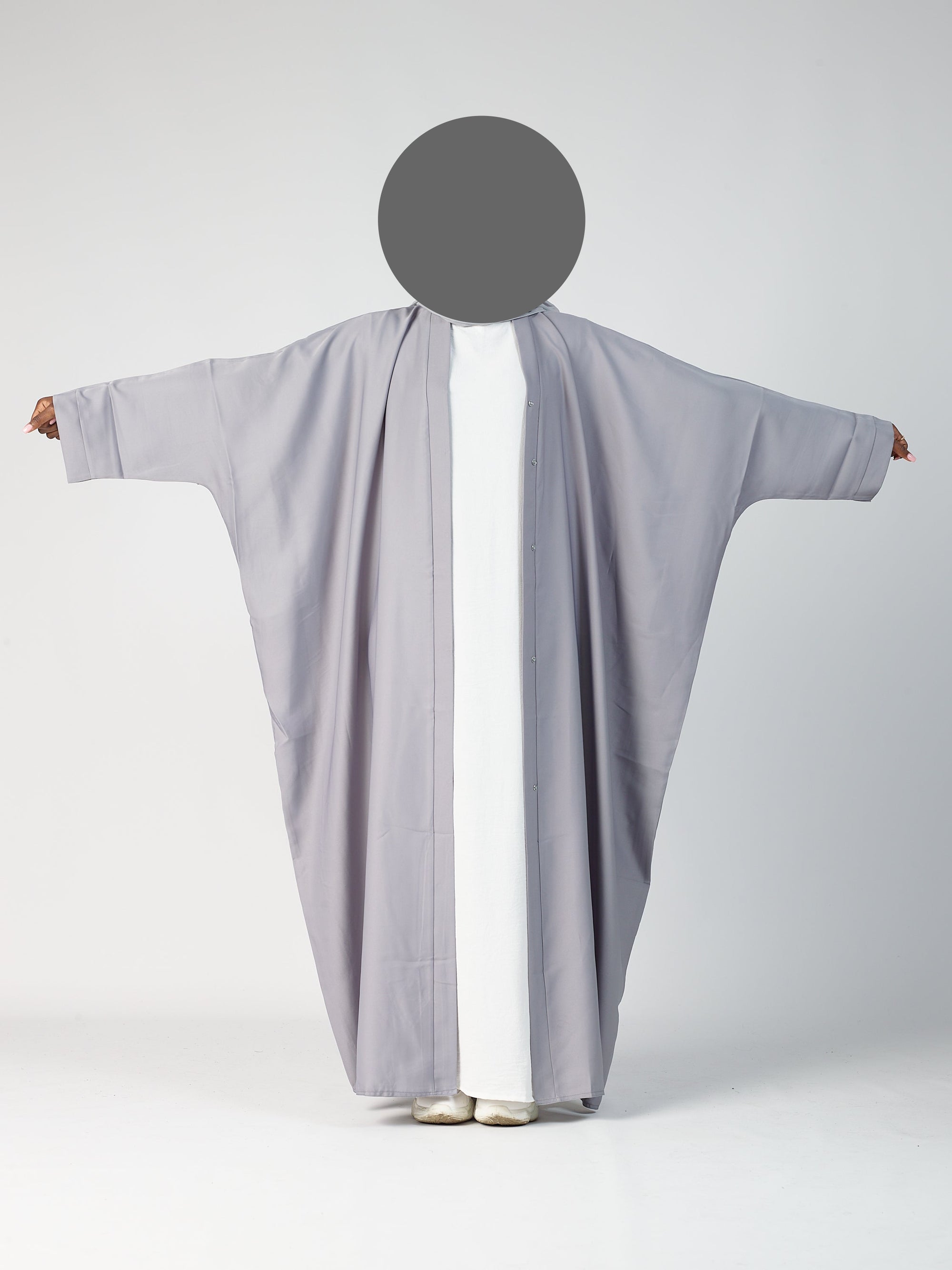 Batwing Open Abaya - wide sleeve -
