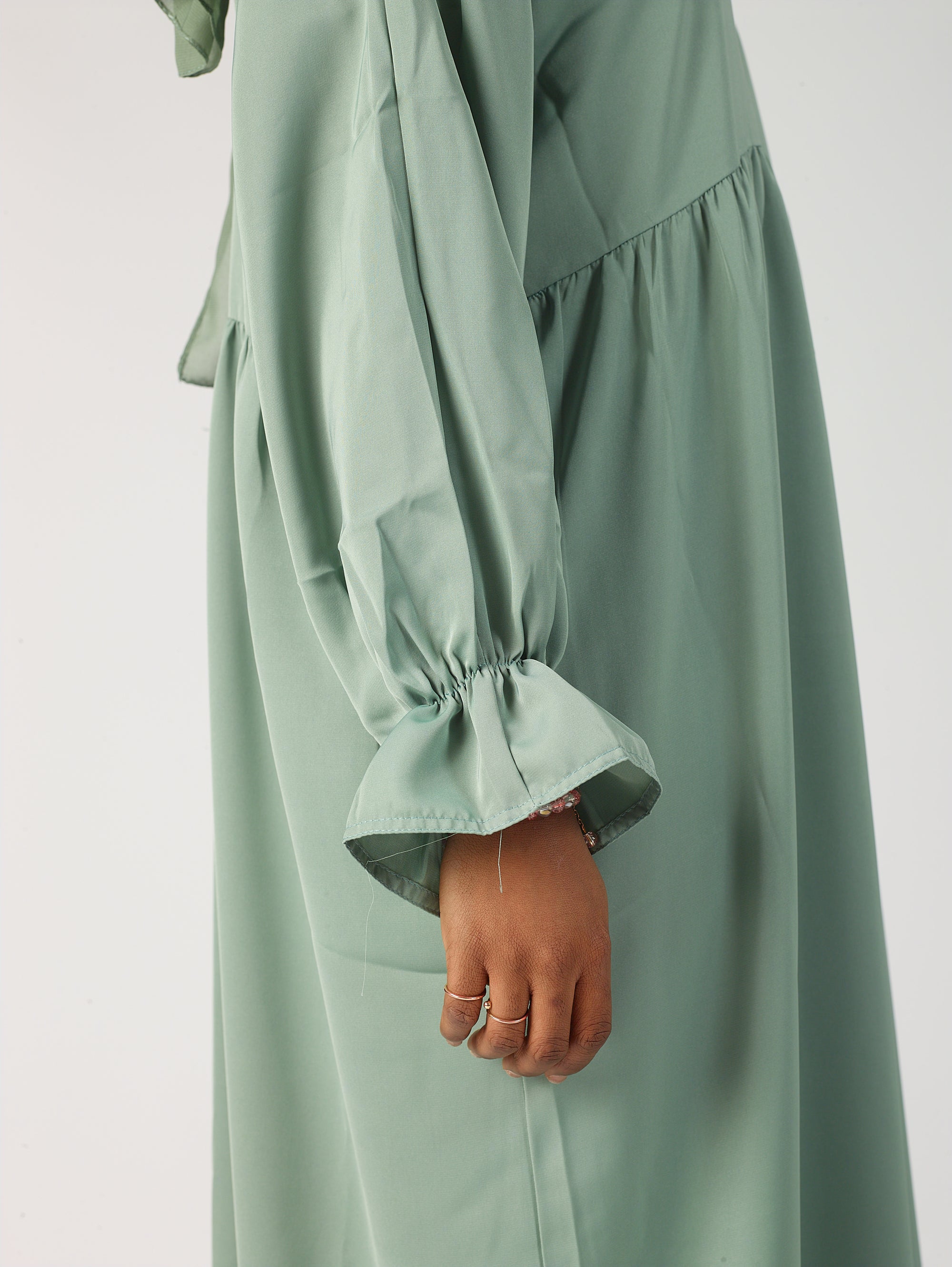 Frill sleeve abaya