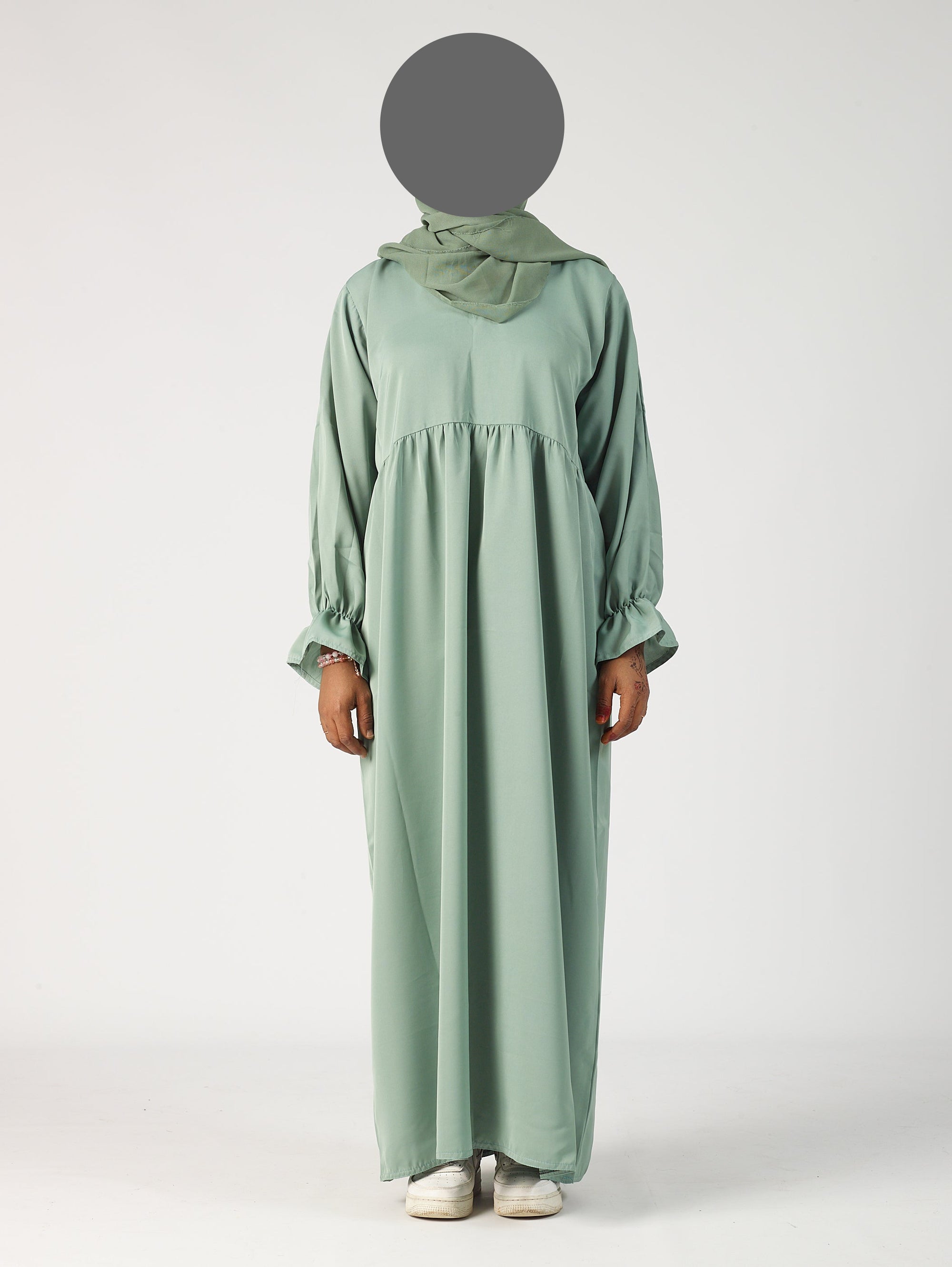 Frill sleeve abaya