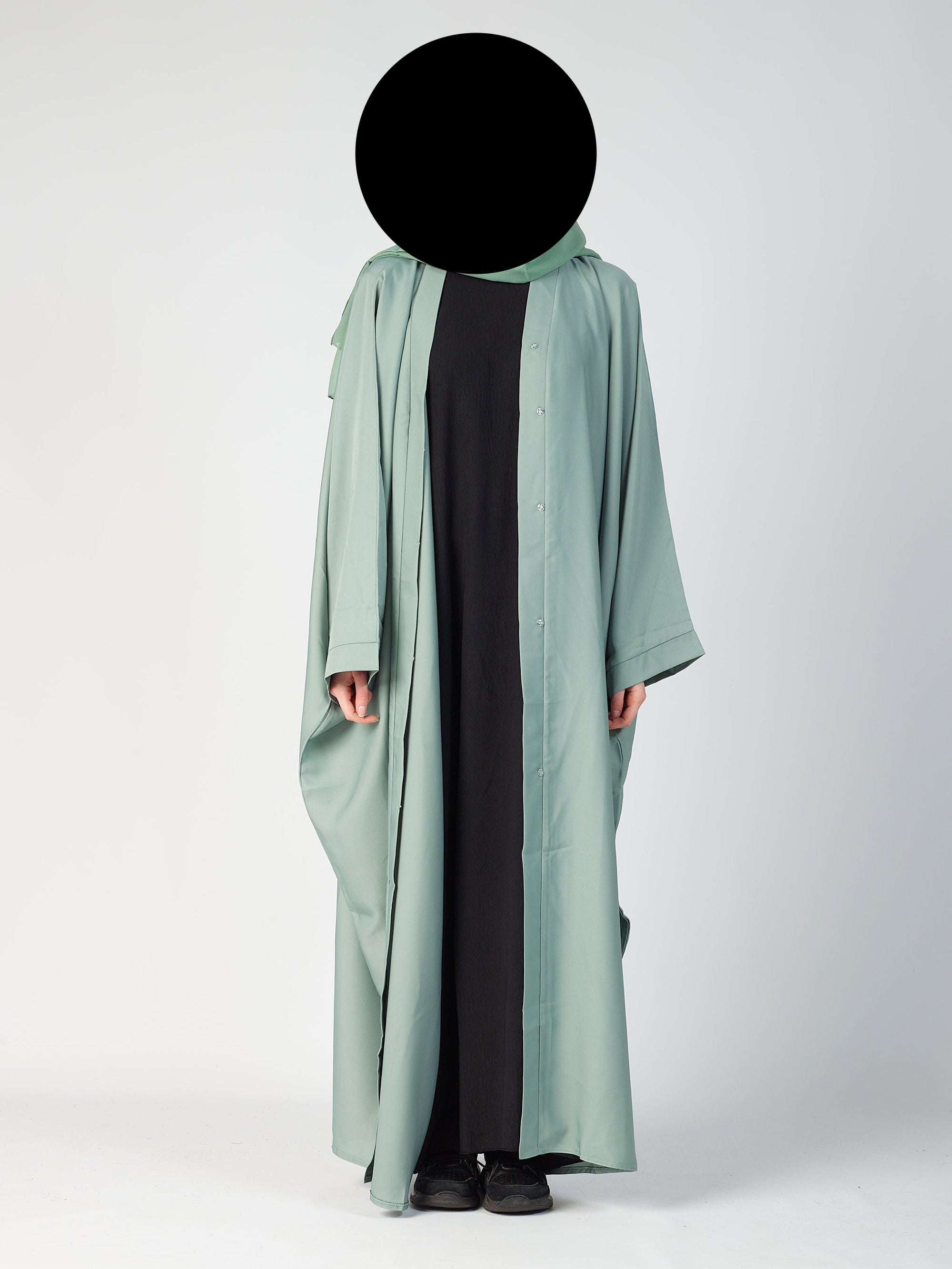 Batwing Open Abaya - wide sleeve -