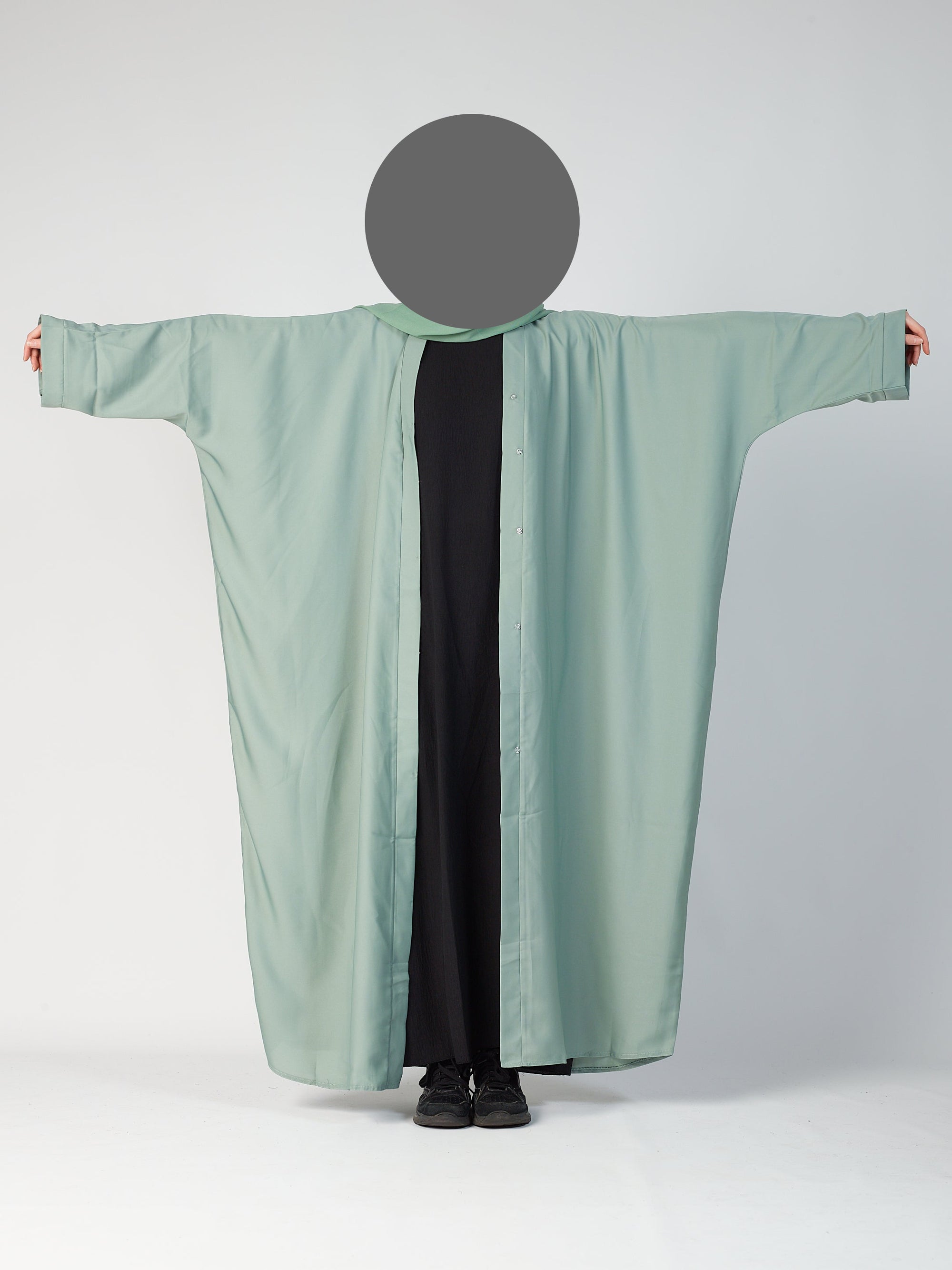 Batwing Open Abaya - wide sleeve -