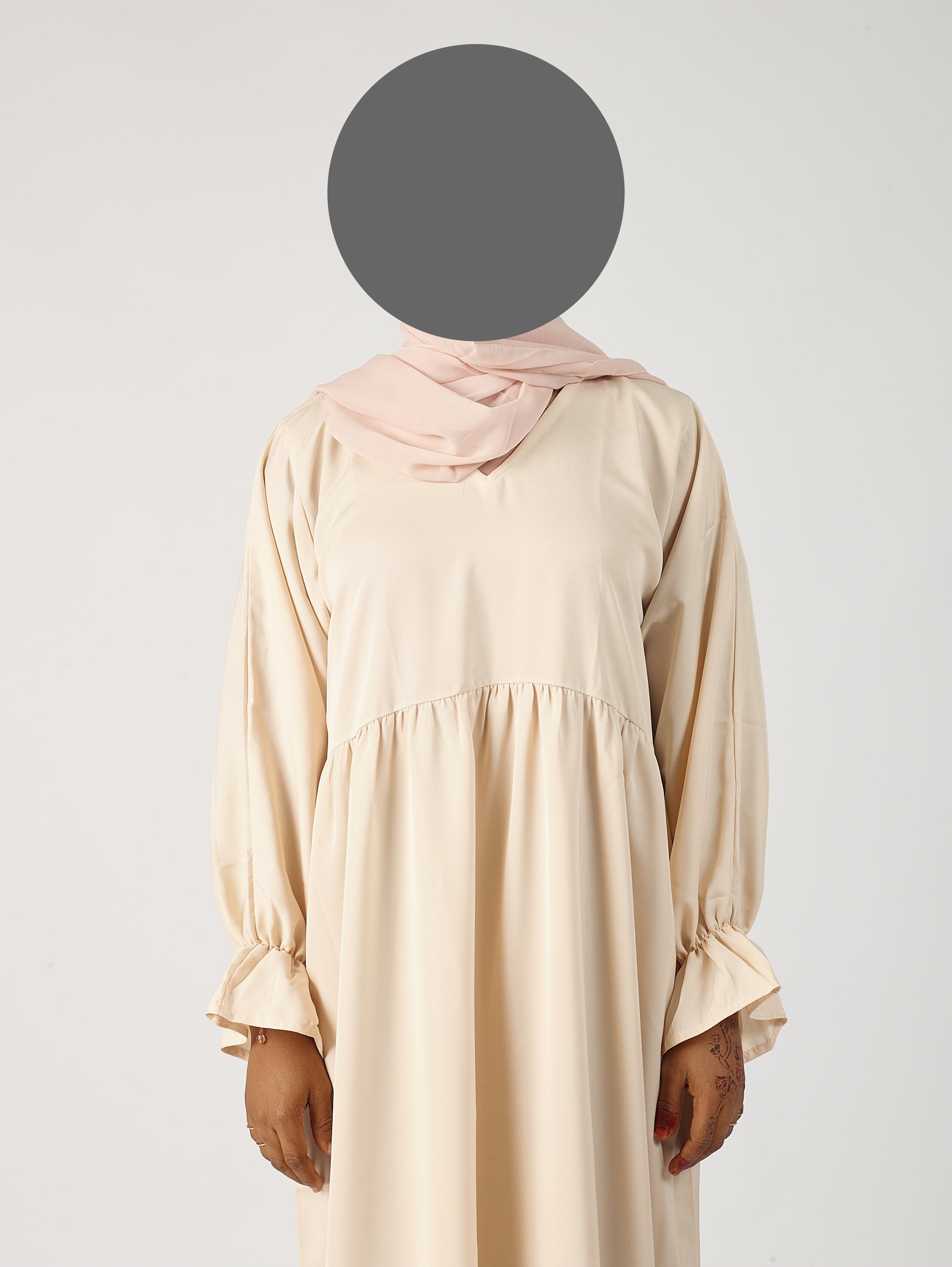 Frill sleeve abaya