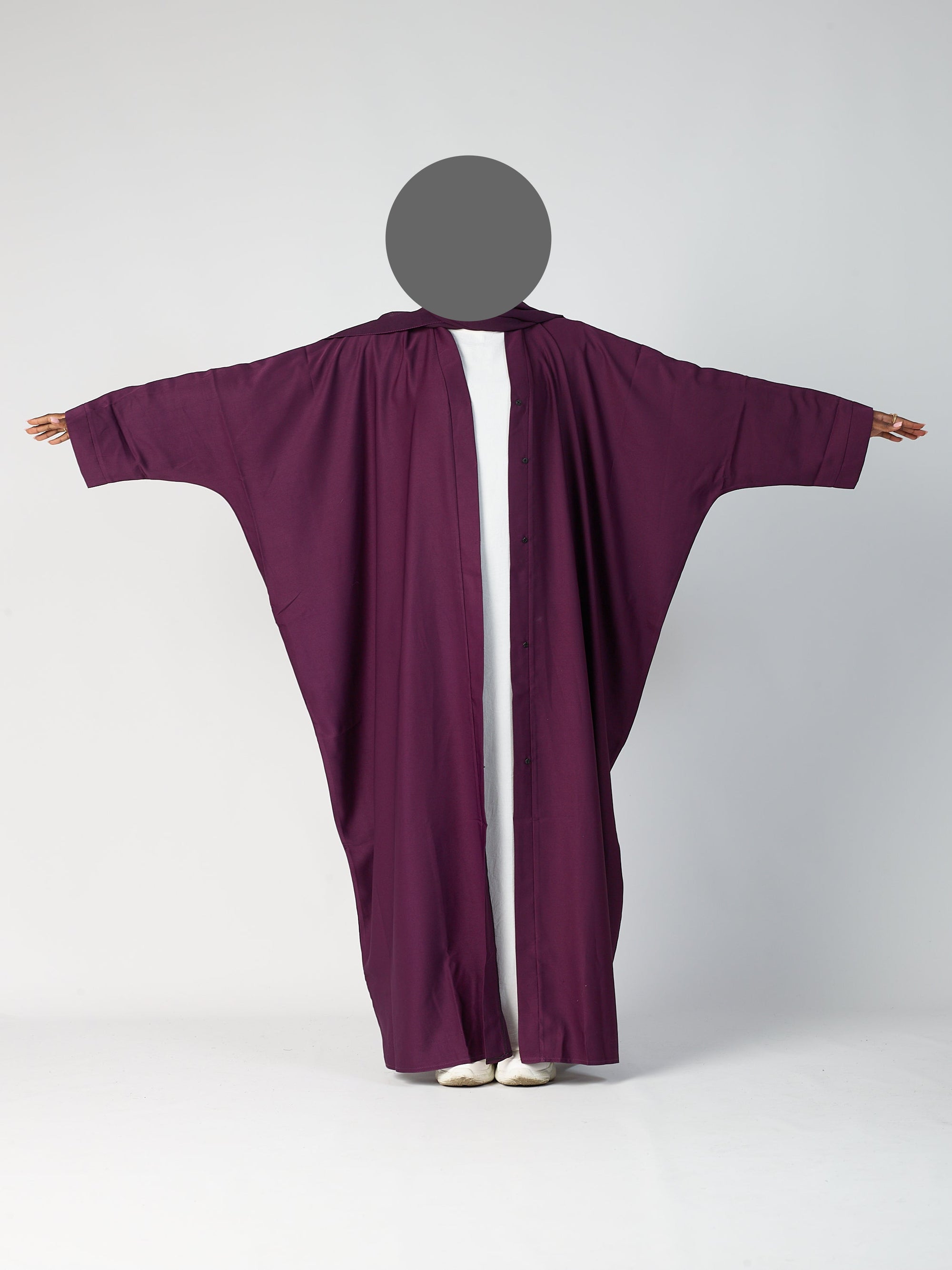 Batwing Open Abaya - wide sleeve -