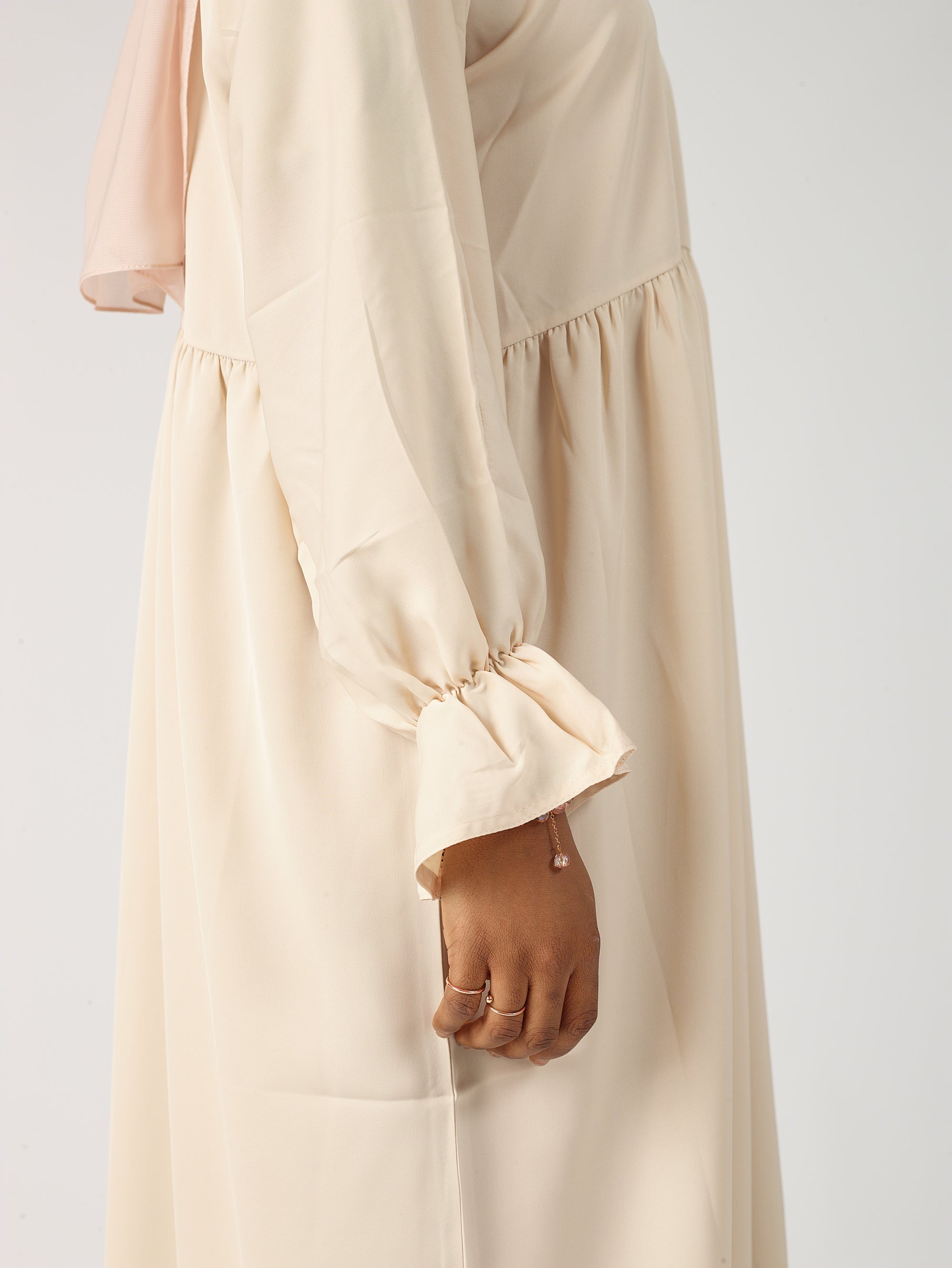 Frill sleeve abaya