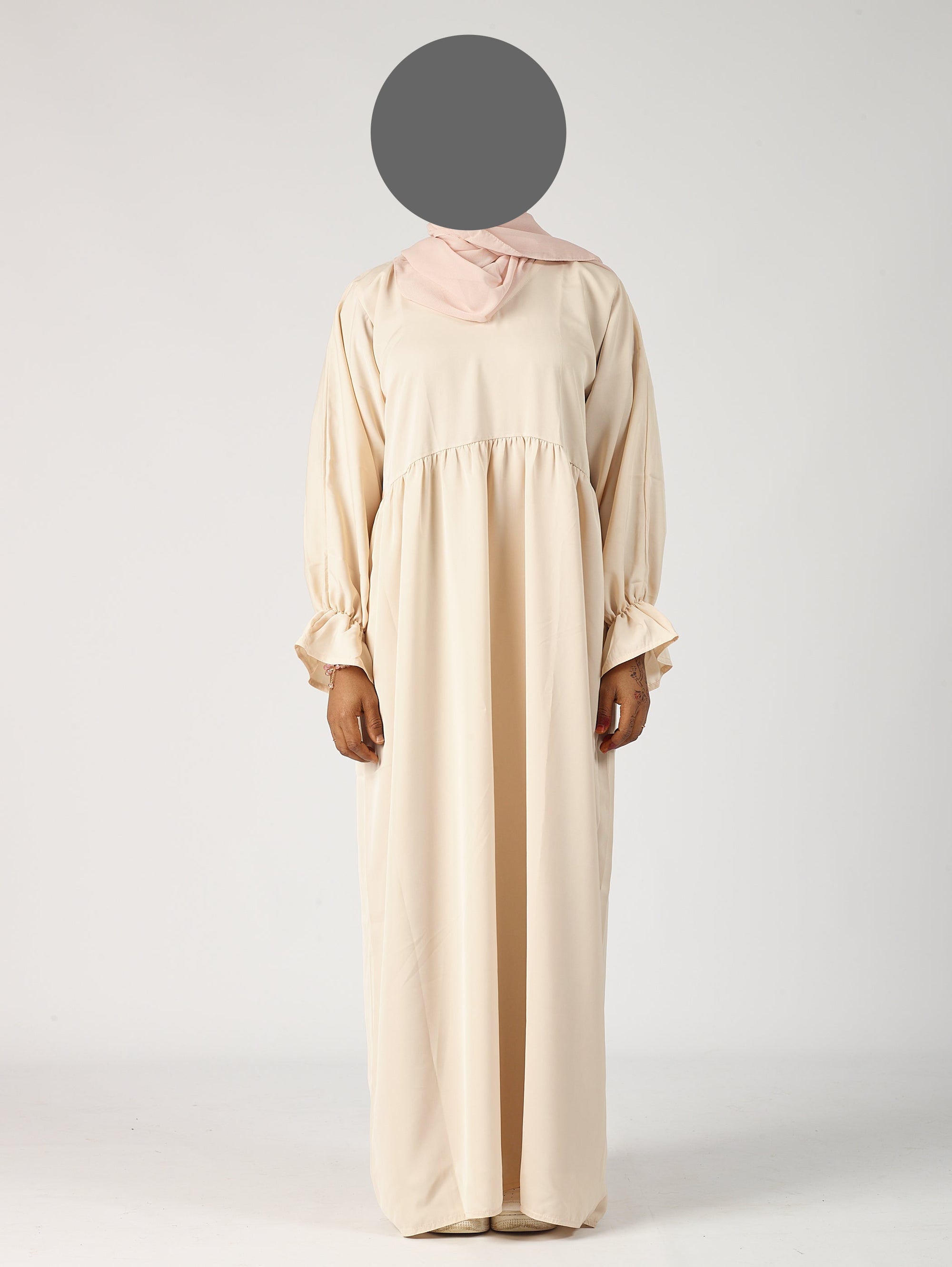 Frill sleeve abaya