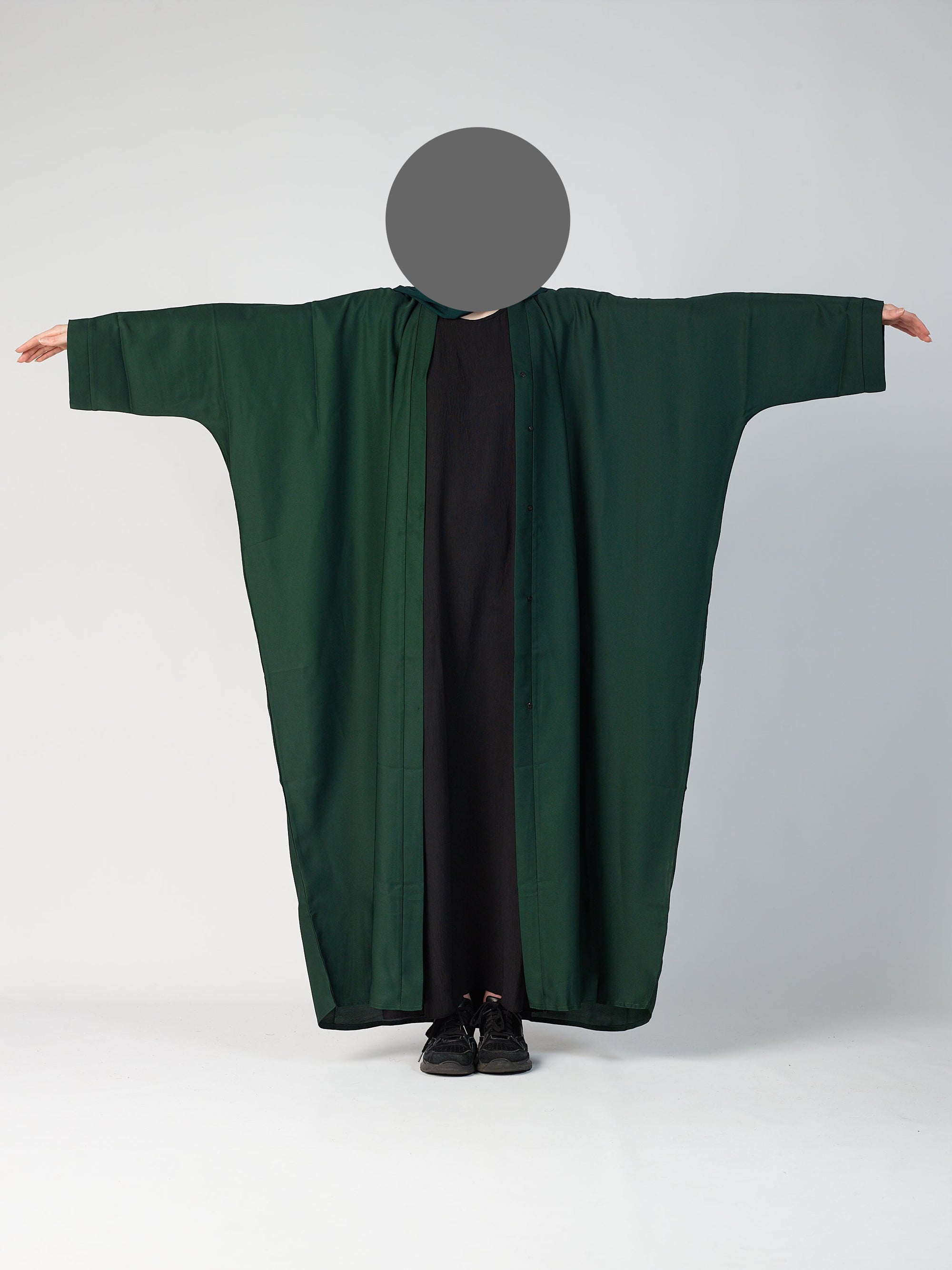 Batwing Open Abaya - wide sleeve -