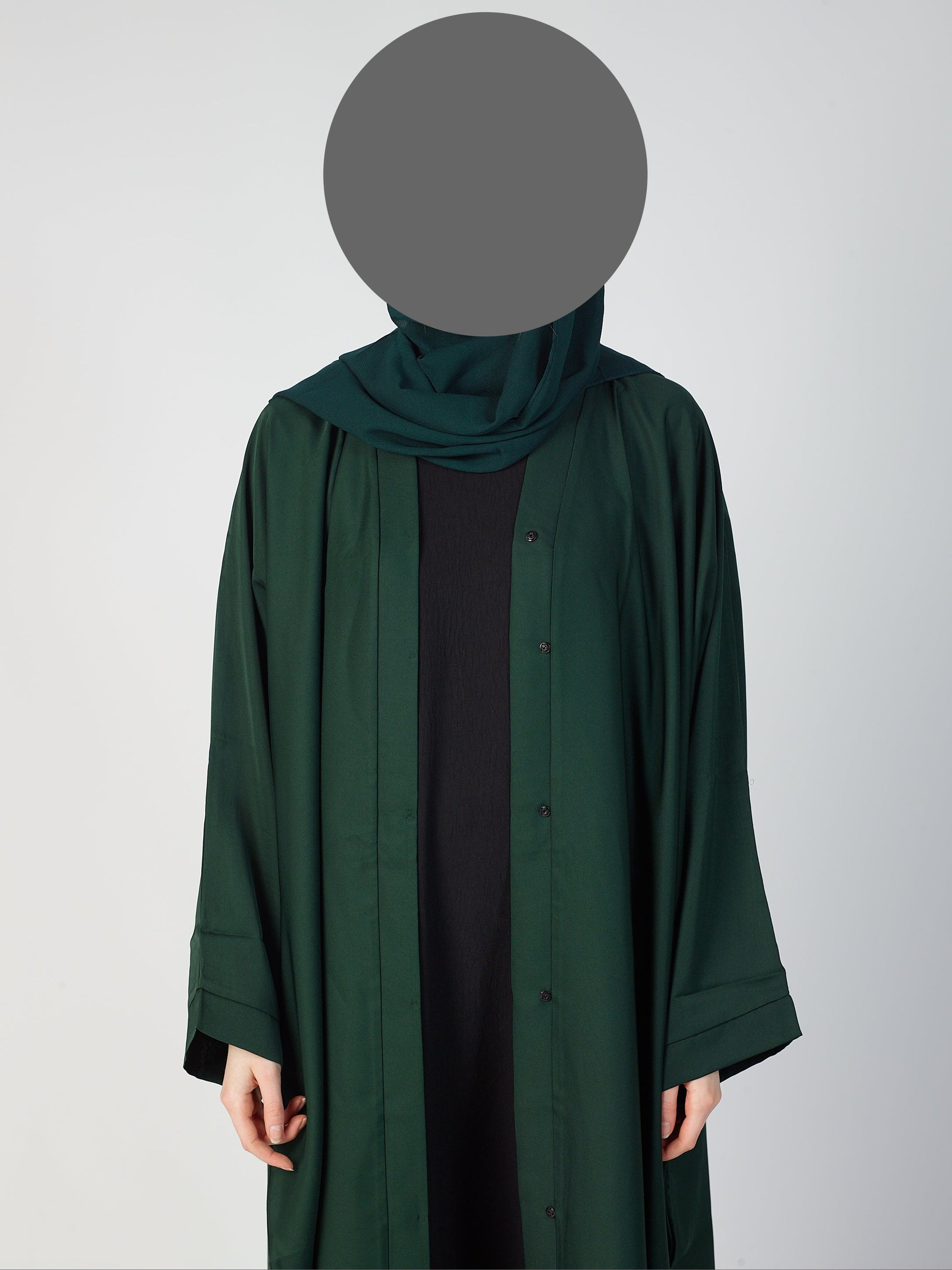 Batwing Open Abaya - wide sleeve -