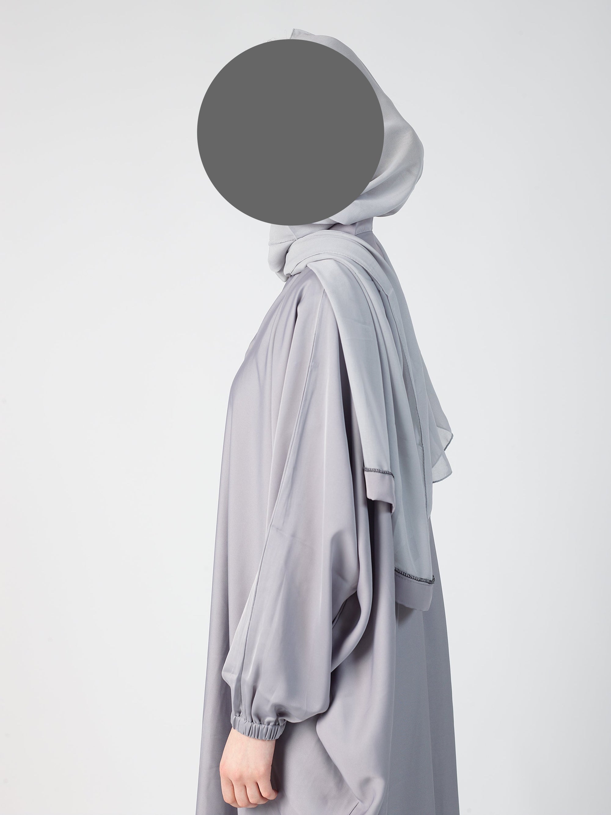 Batwing Open Abaya - Cuff sleeve