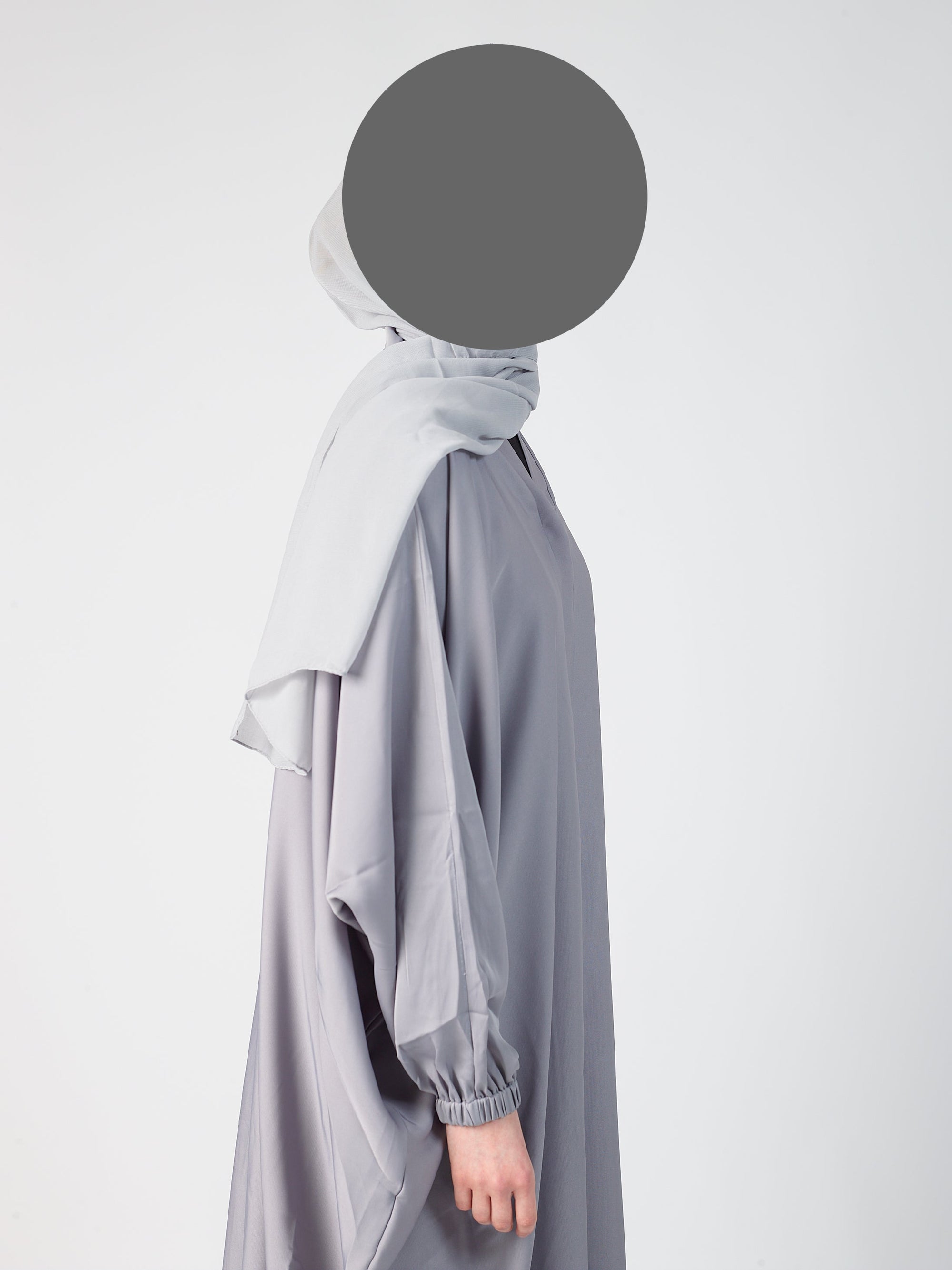 Batwing Open Abaya - Cuff sleeve