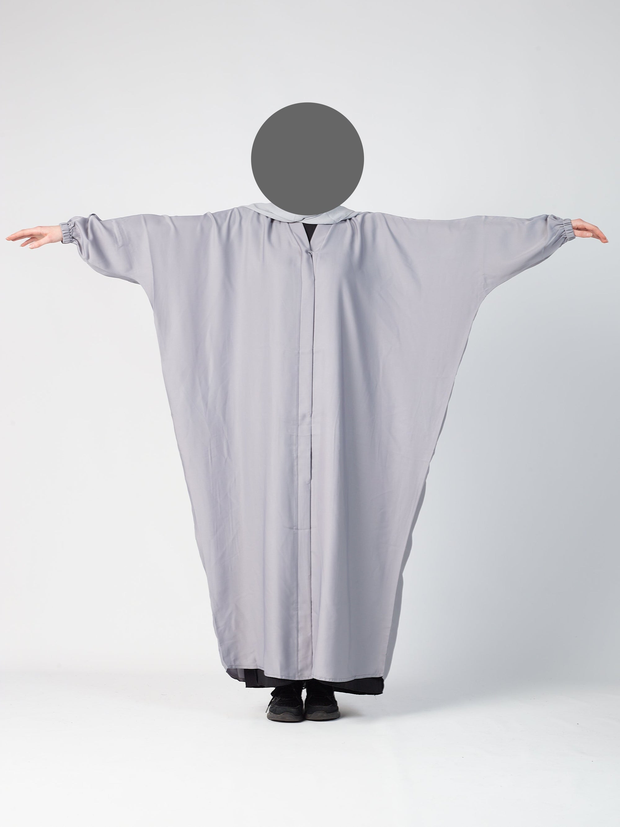 Batwing Open Abaya - Cuff sleeve