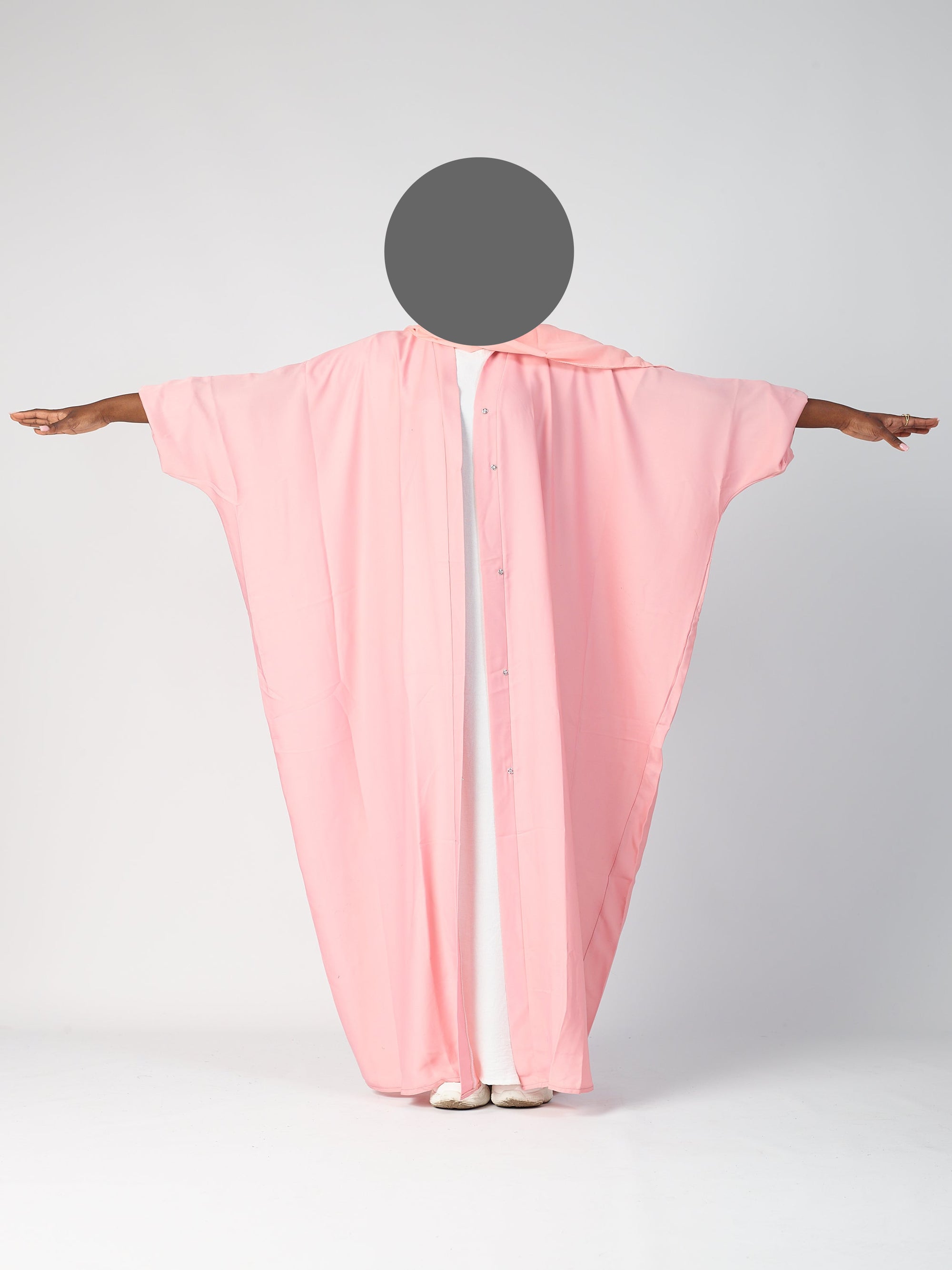 Batwing Open Abaya - Cuff sleeve
