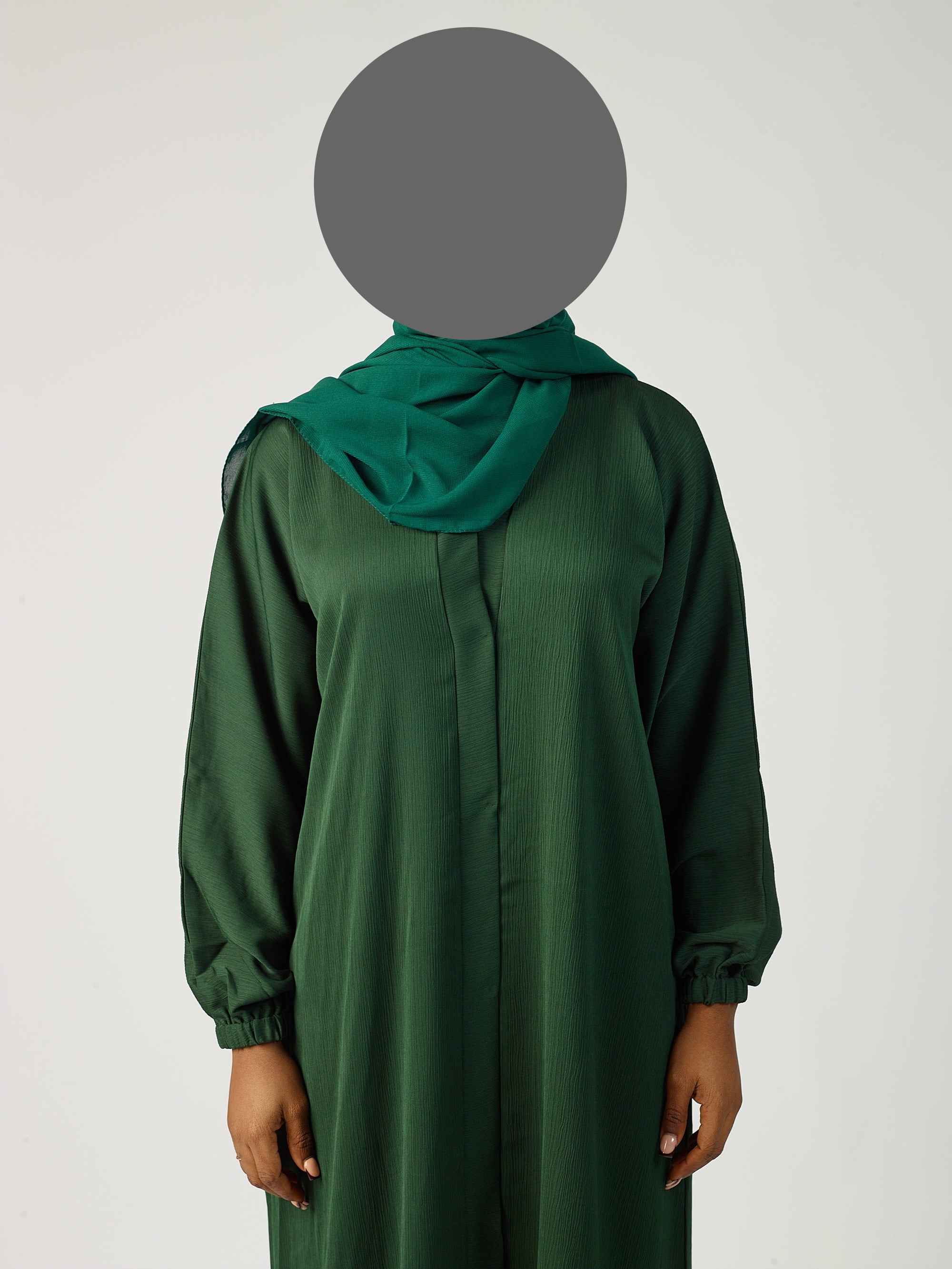 Open Abaya - Cuff Sleeve
