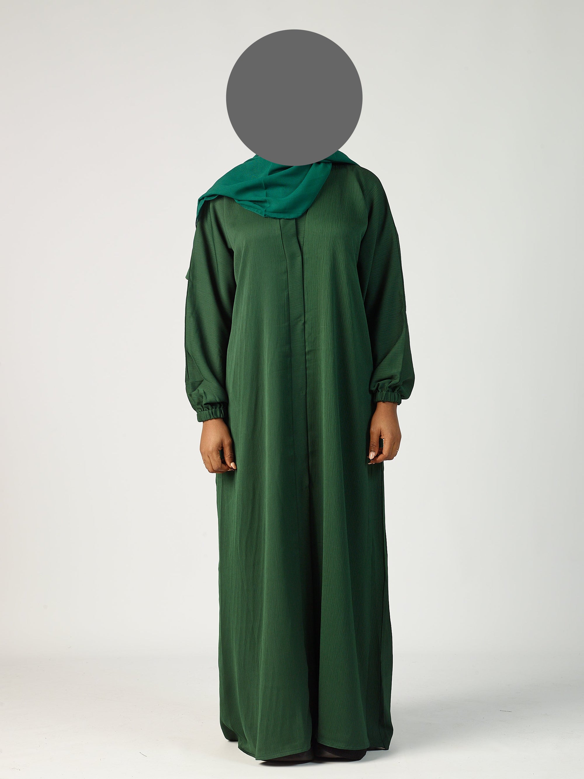 Open Abaya - Cuff Sleeve