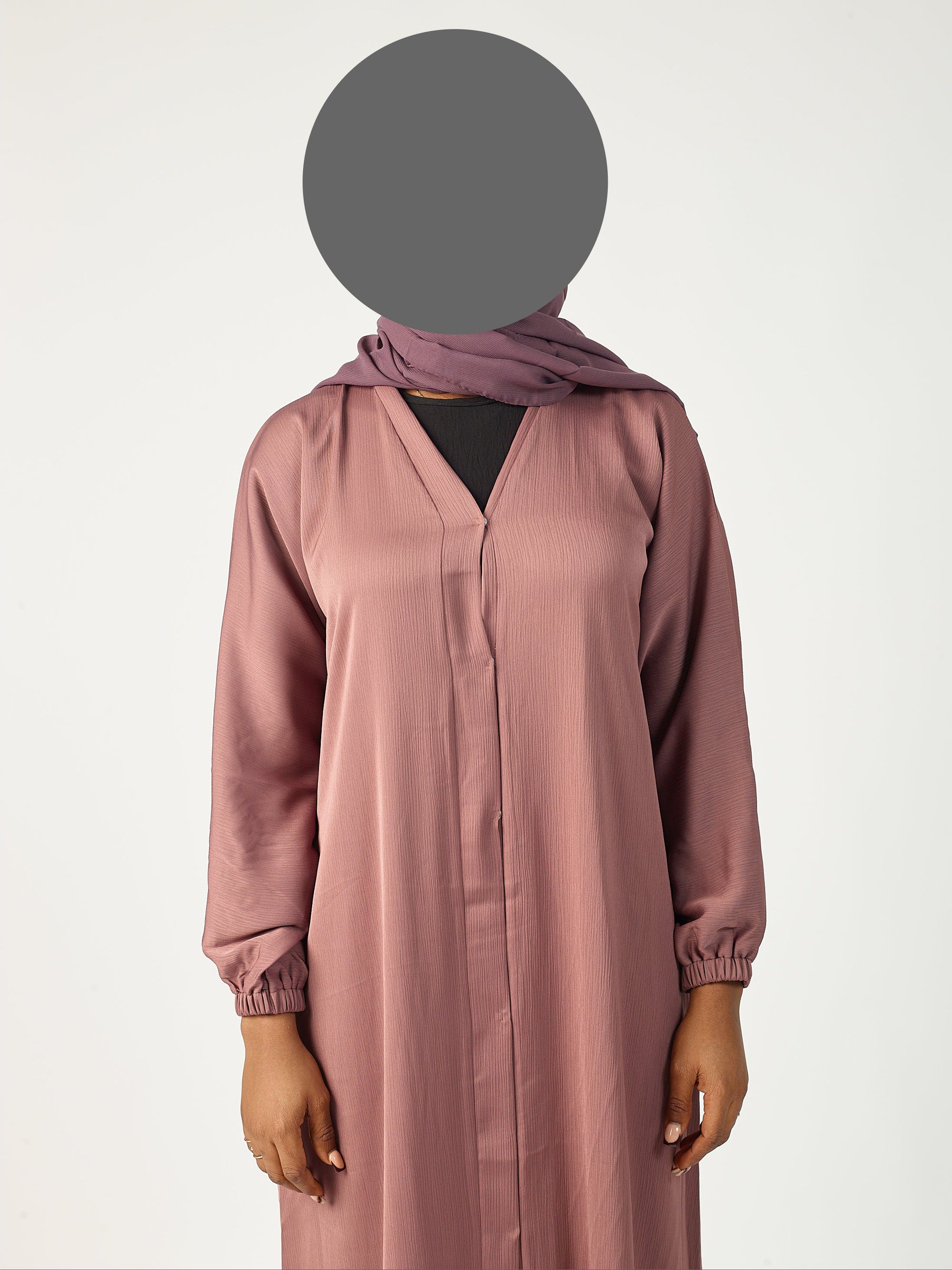 Open Abaya - Cuff Sleeve