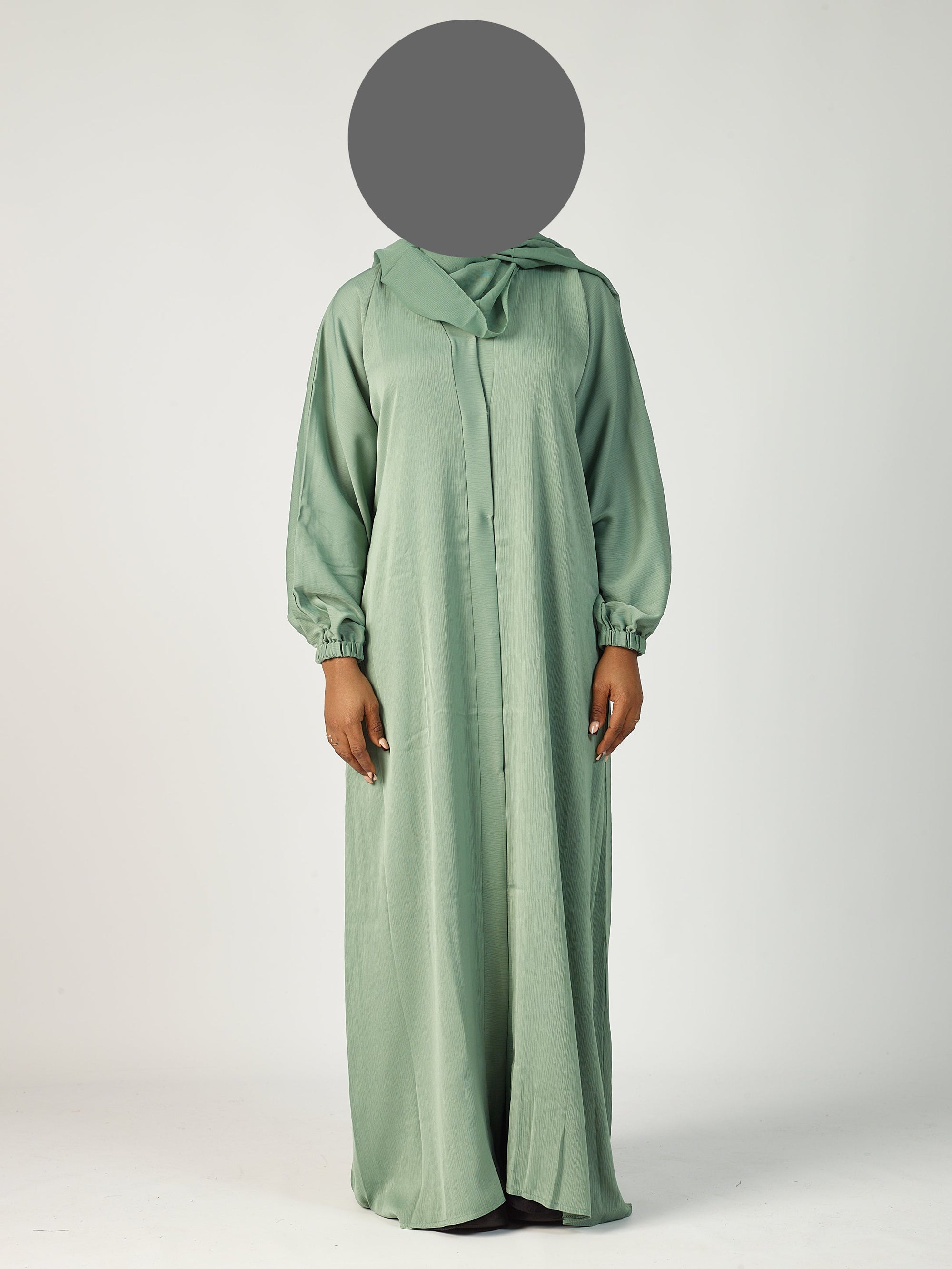 Open Abaya - Cuff Sleeve