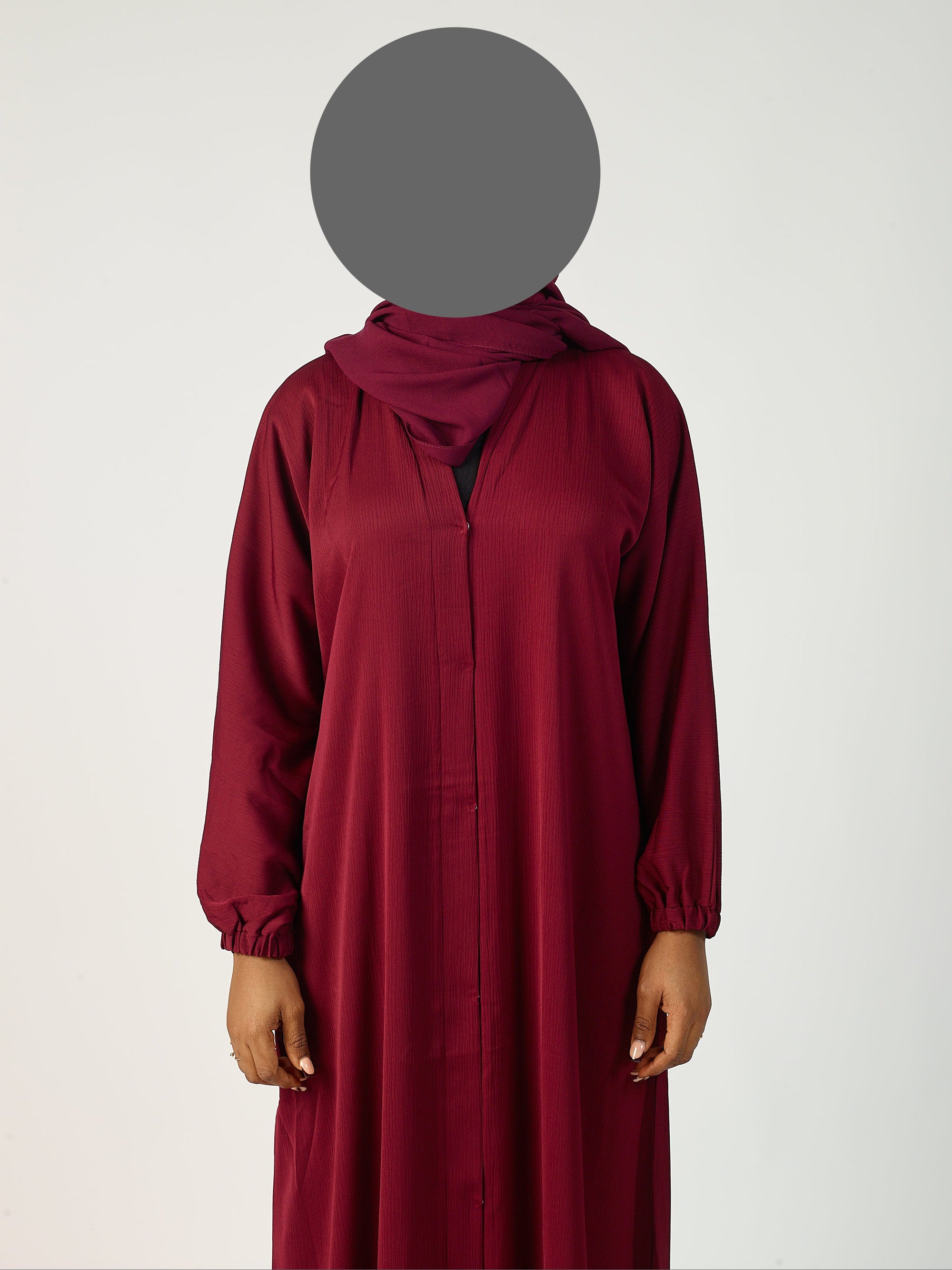 Open Abaya - Cuff Sleeve