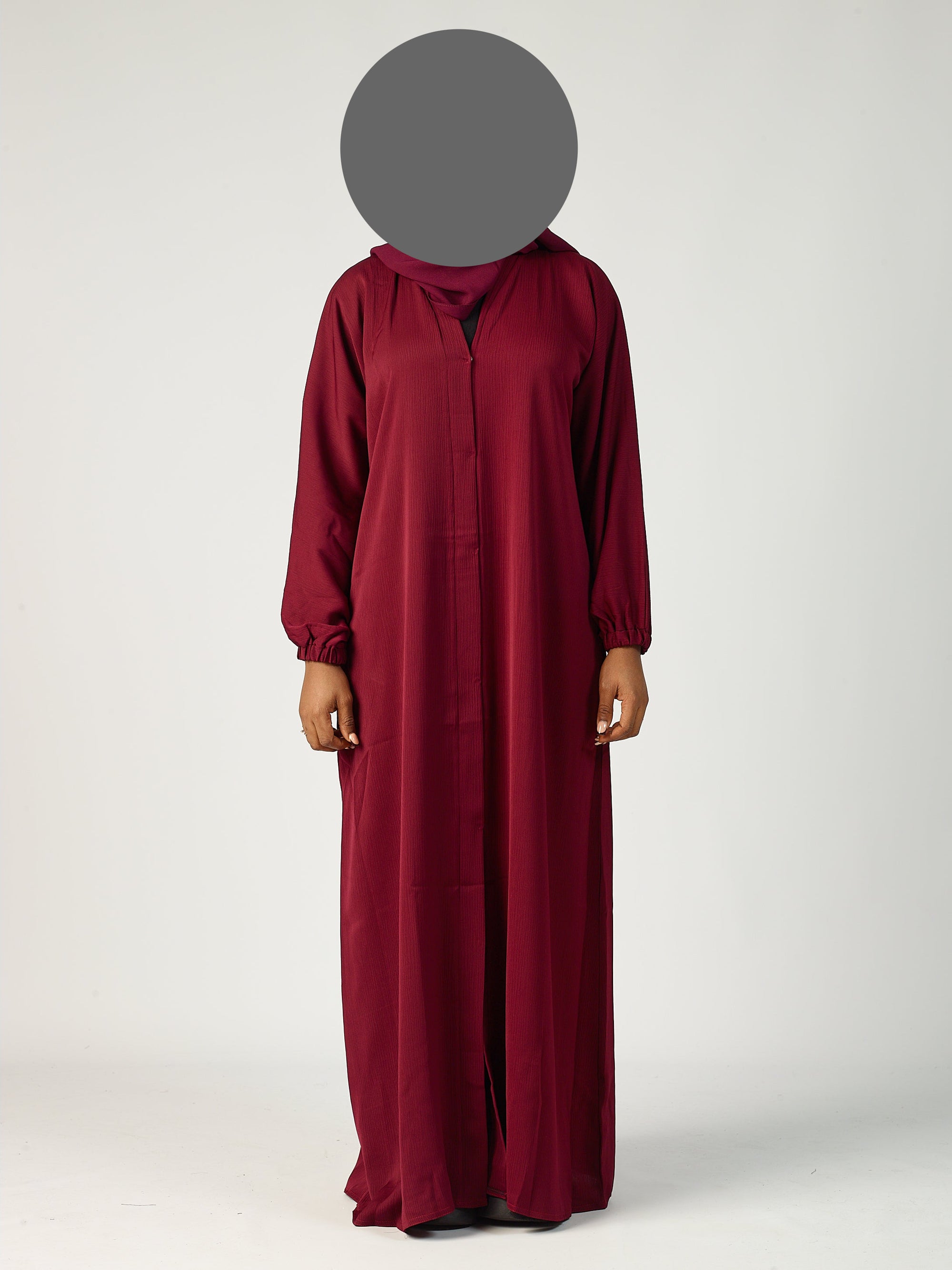 Open Abaya - Cuff Sleeve