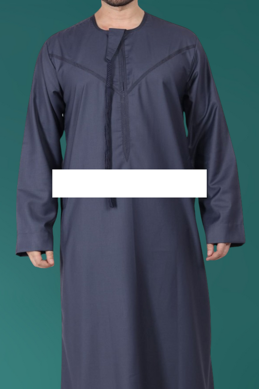 Traditional Emirati Thobe - Navy blue