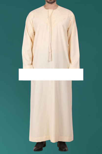 Traditional Emirati Thobe - Cream